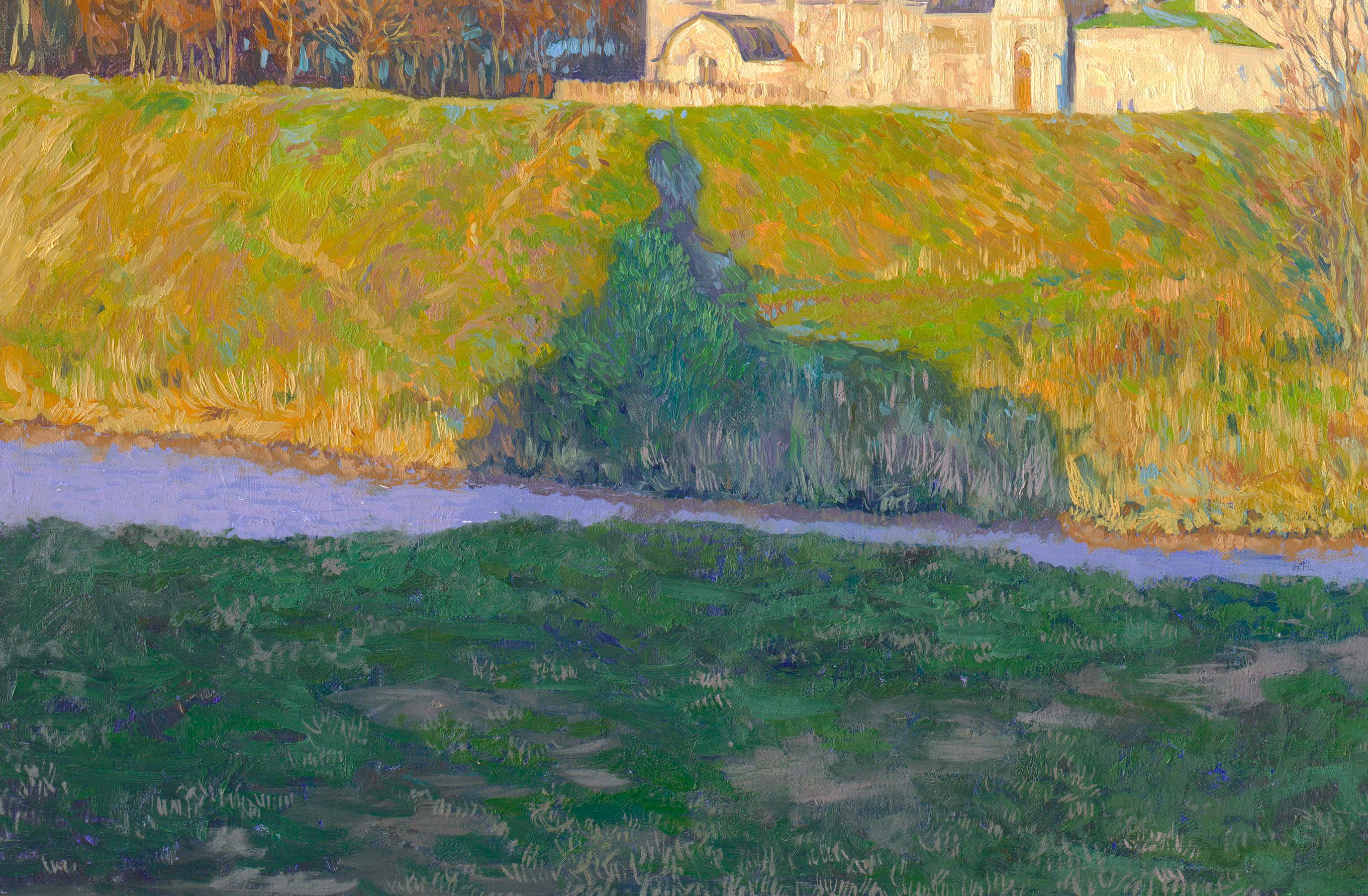 Suzdal. Reiten (Grau), Landscape Painting, von Simon Kozhin