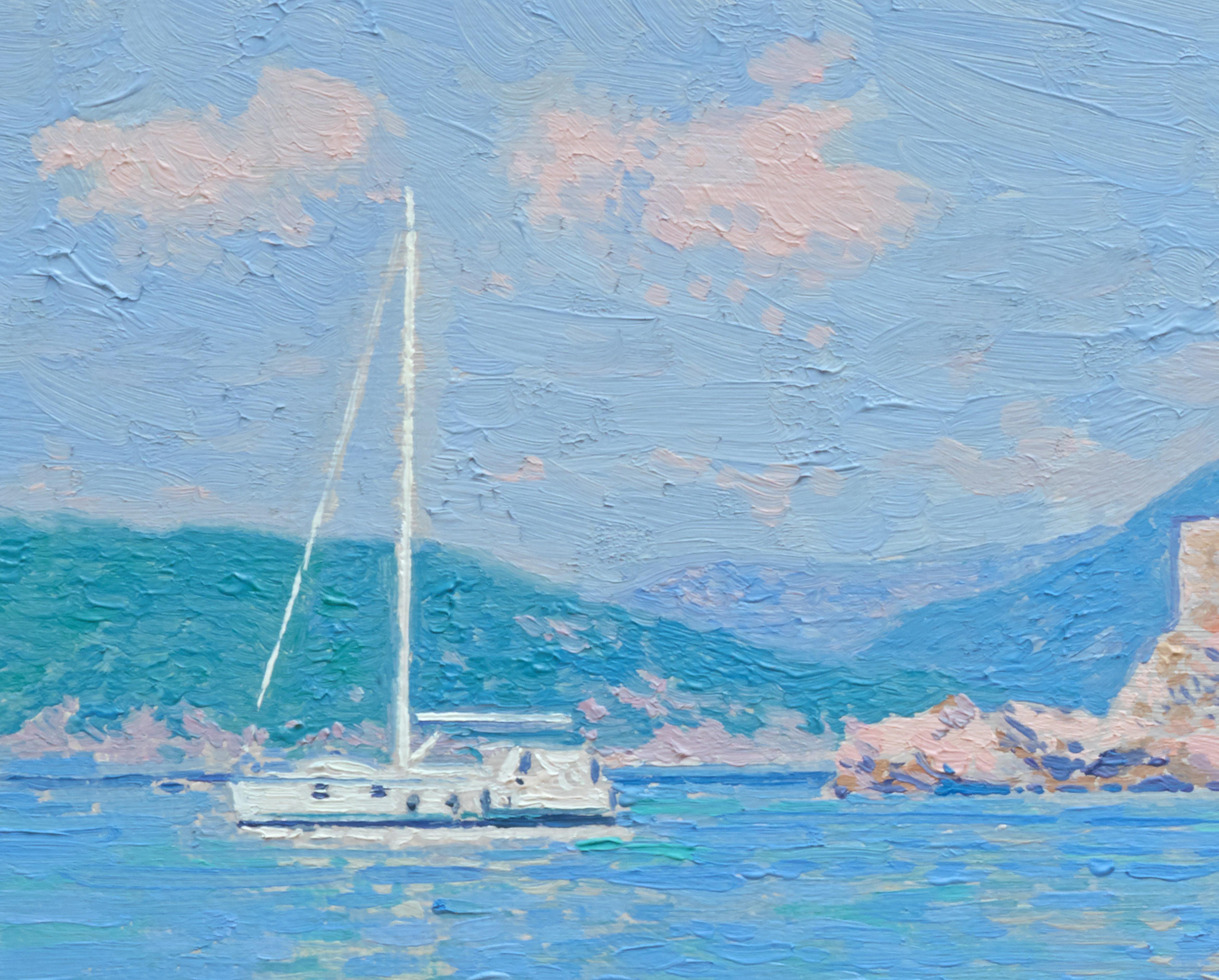 Sveti Stefan - Painting by Simon Kozhin