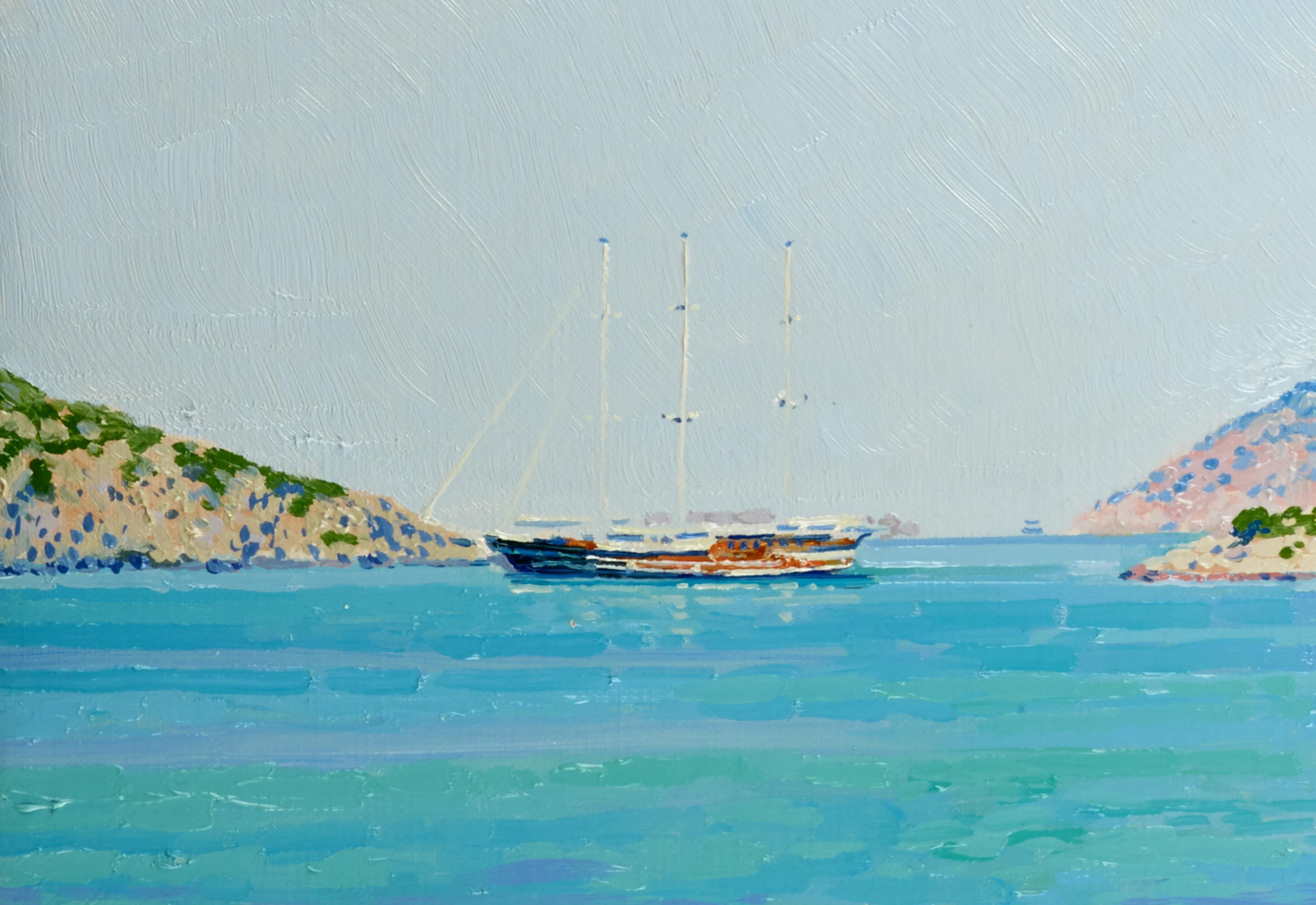 Symi. Griechenland – Painting von Simon Kozhin