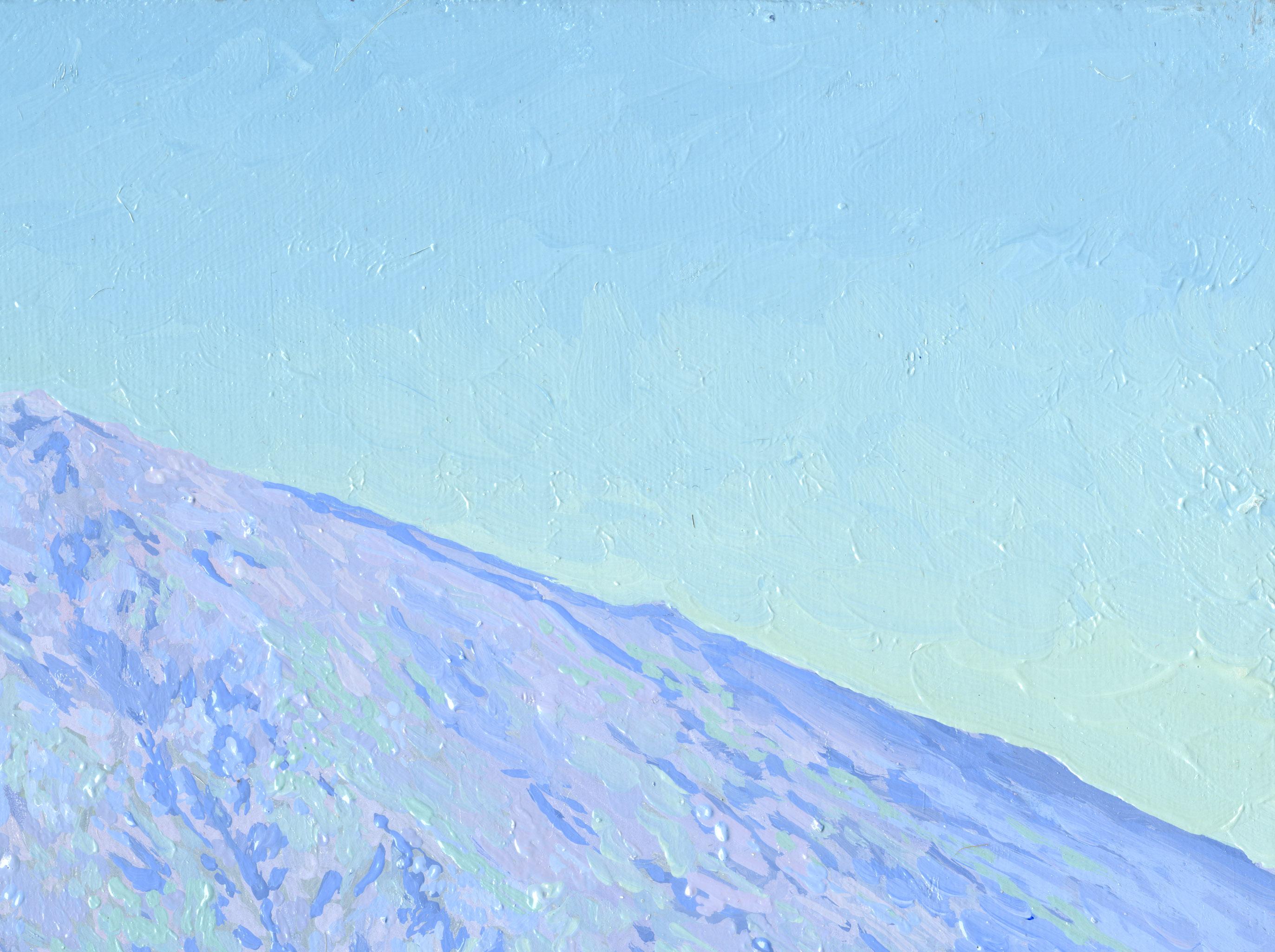 Teide volcano - Blue Landscape Painting by Simon Kozhin