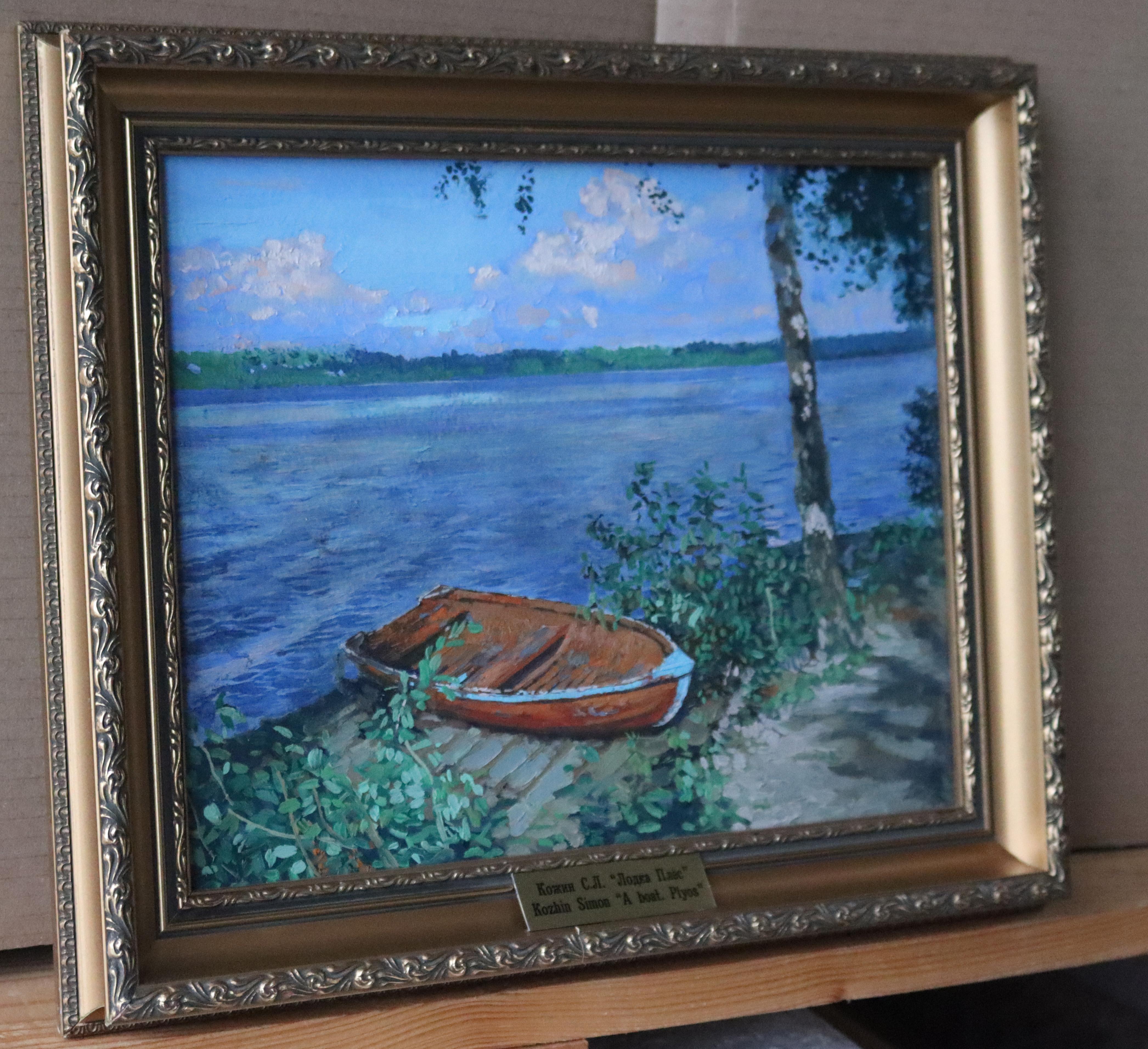 The boat. Ploys. - Impressionist Painting by Simon Kozhin