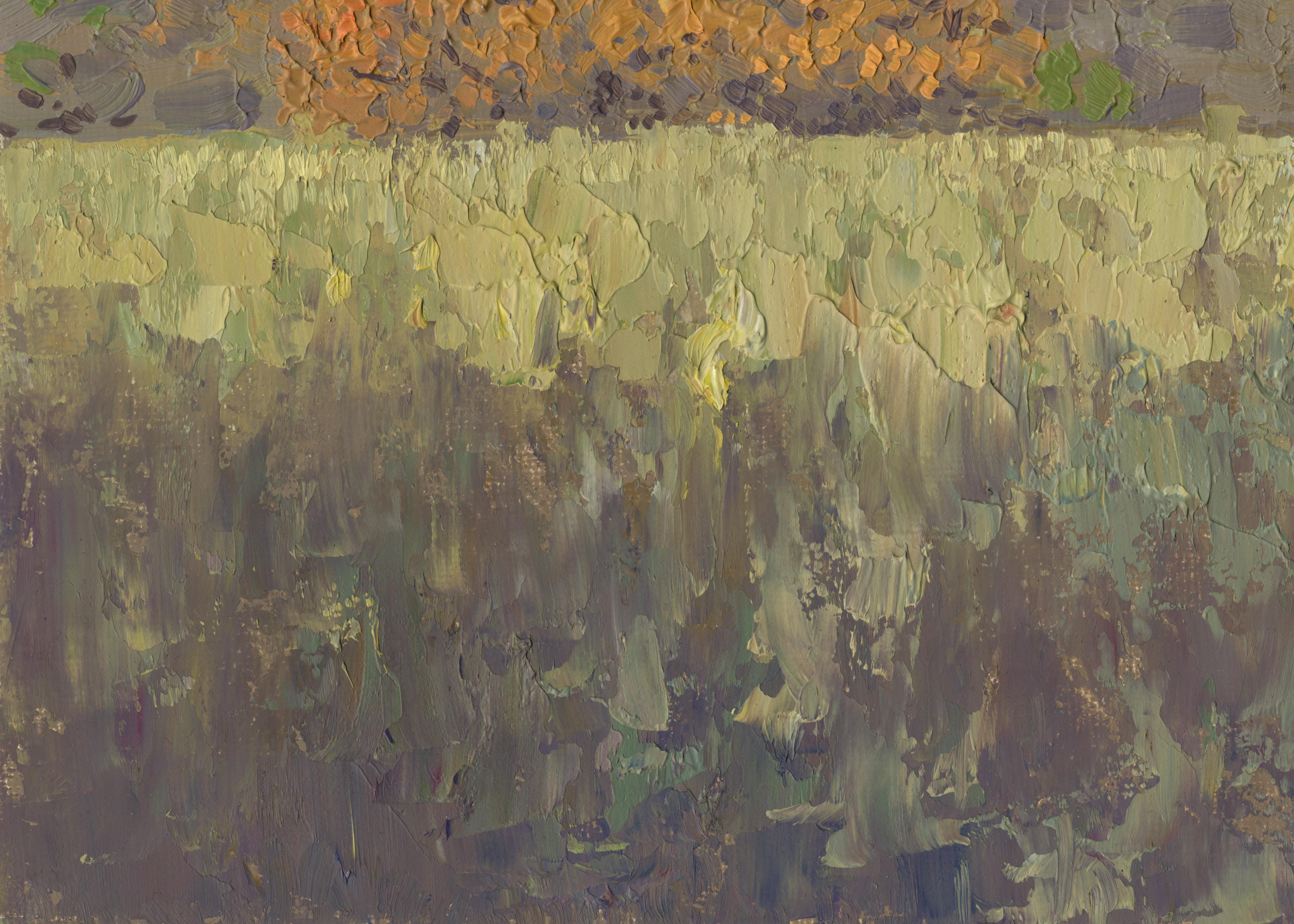 El dio. Octubre. Chamzinka - Landscape Painting Gris de Simon Kozhin