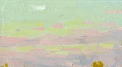 Der letzte Strahl Landschaftsgemälde, Öl auf Leinwand, Karmanovo, 2002