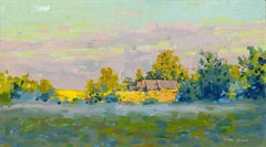 The Last Ray Landscape Painting, Oil on Canvas, Karmanovo, 2002