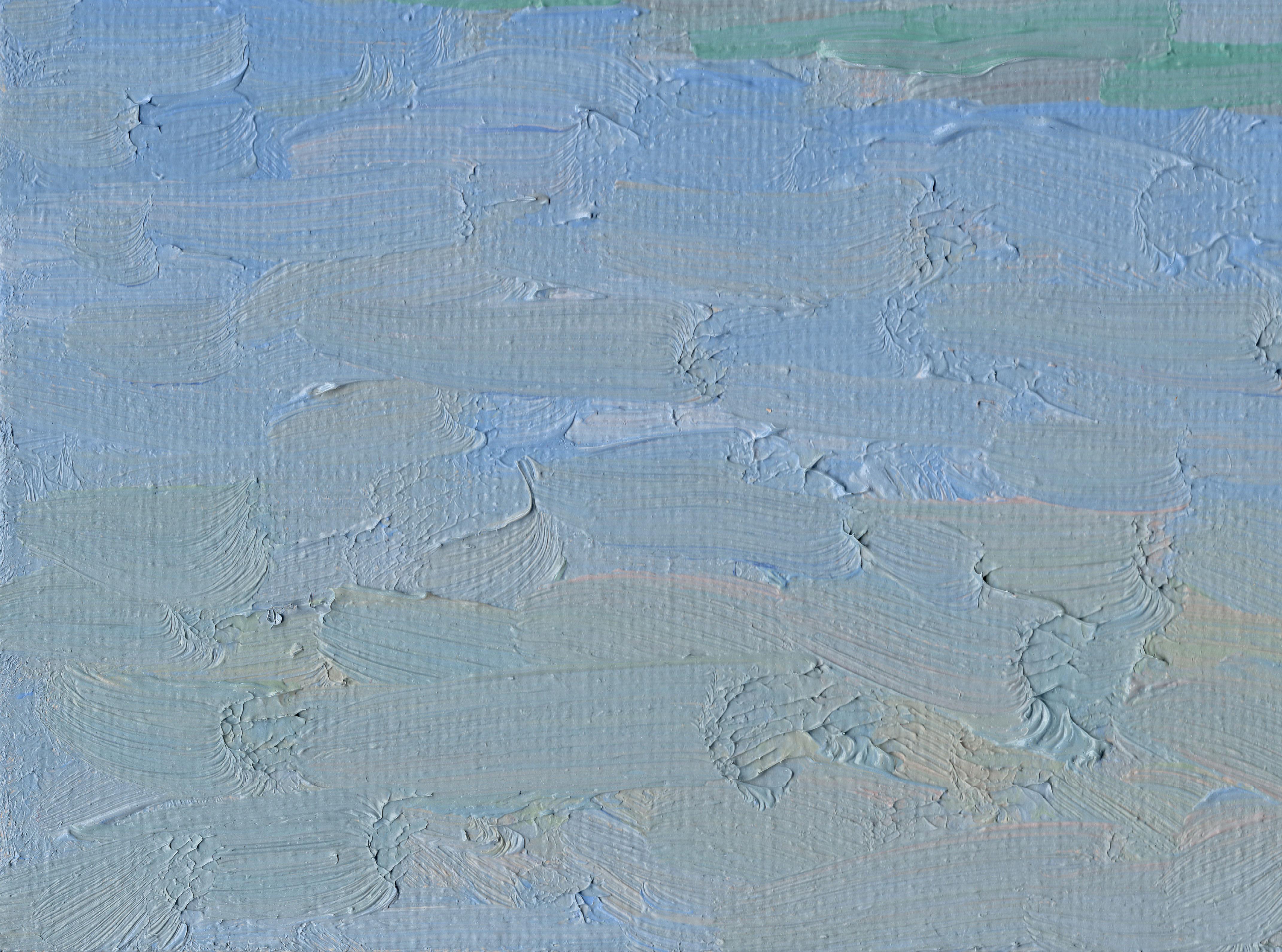 Gli ultimi raggi. Lo stagno di Tsaritsyno - Landscape Painting Grigio di Simon Kozhin
