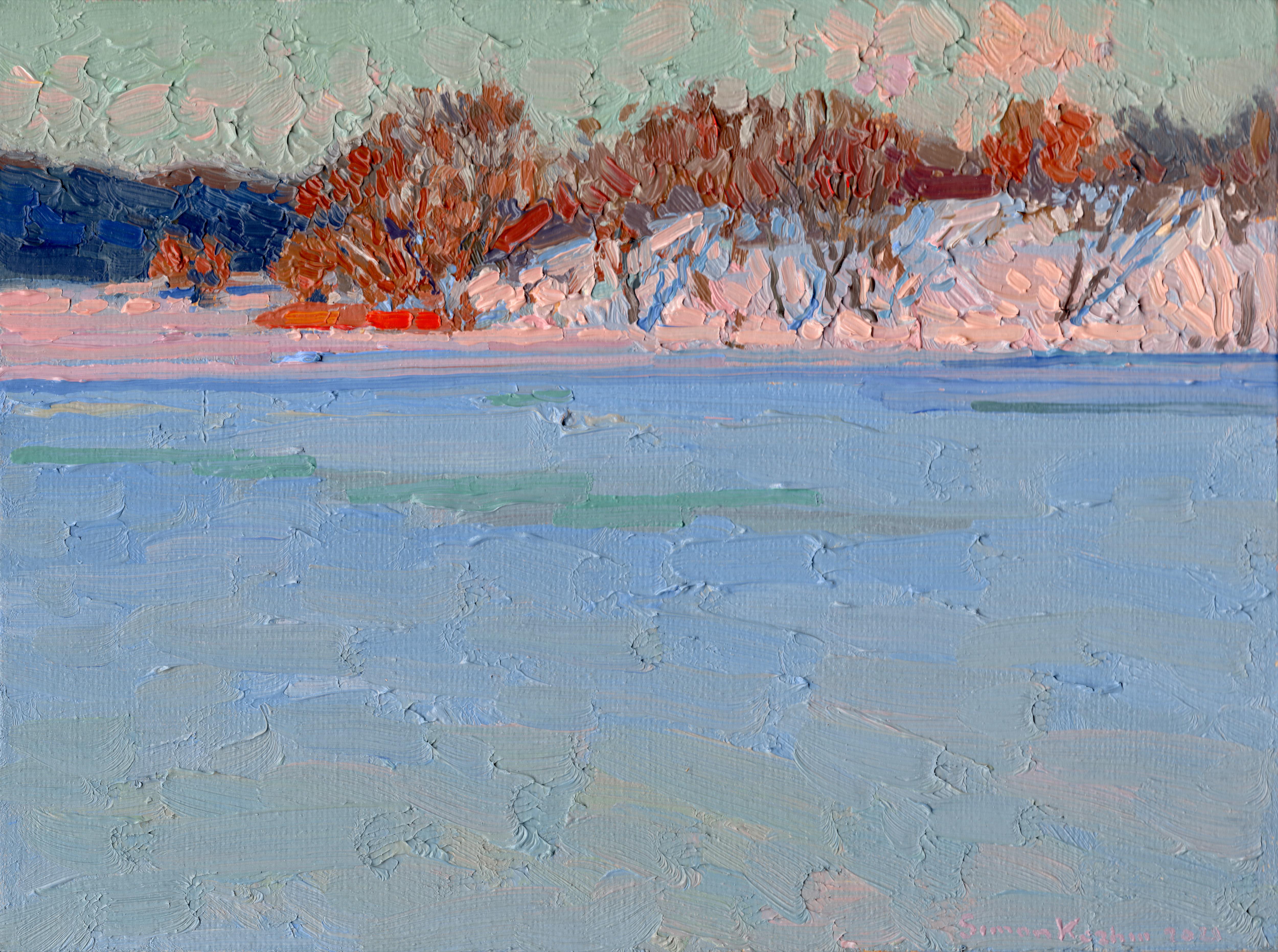 Landscape Painting di Simon Kozhin - Gli ultimi raggi. Lo stagno di Tsaritsyno