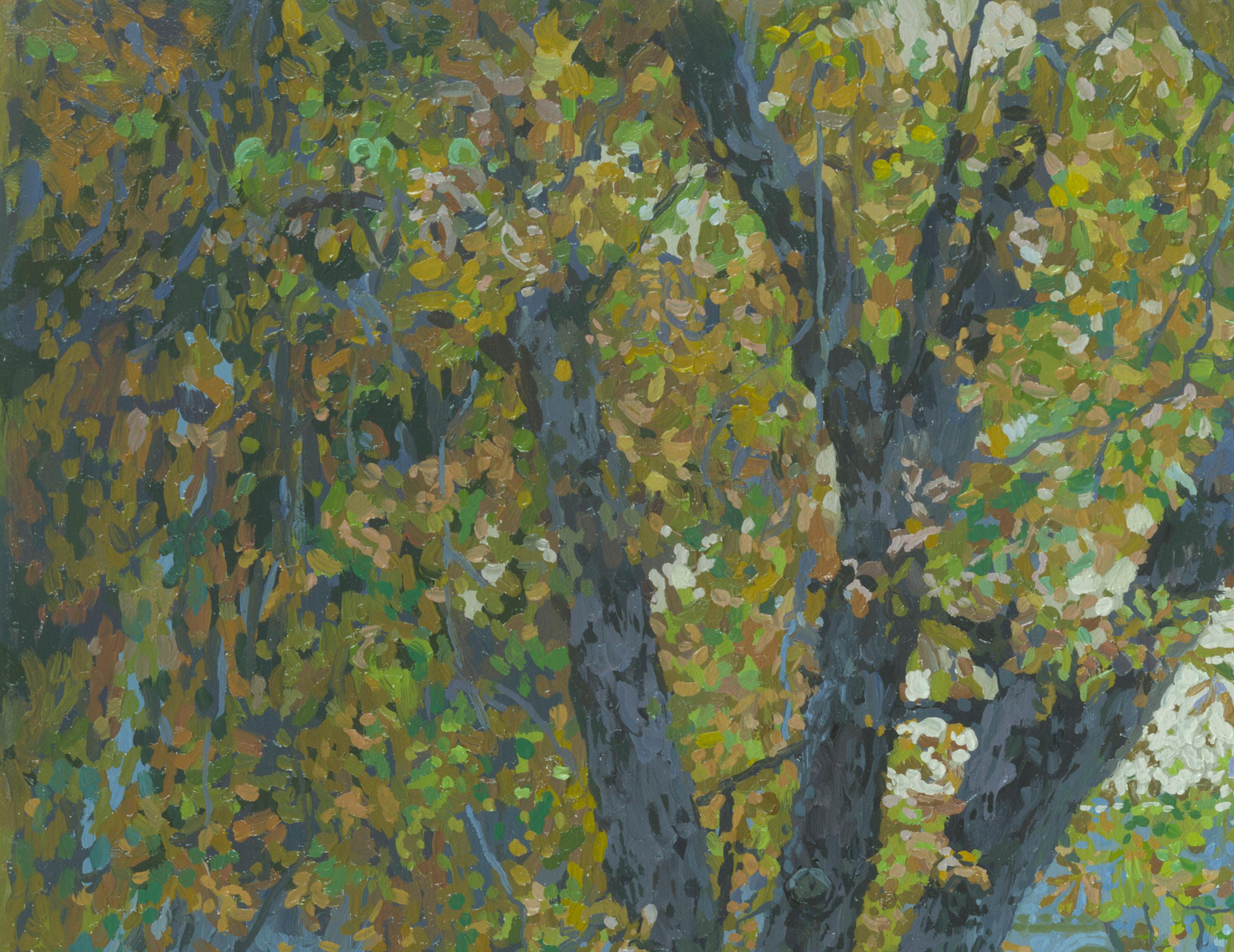 Das alte Anwesen. Odessa. September – Painting von Simon Kozhin