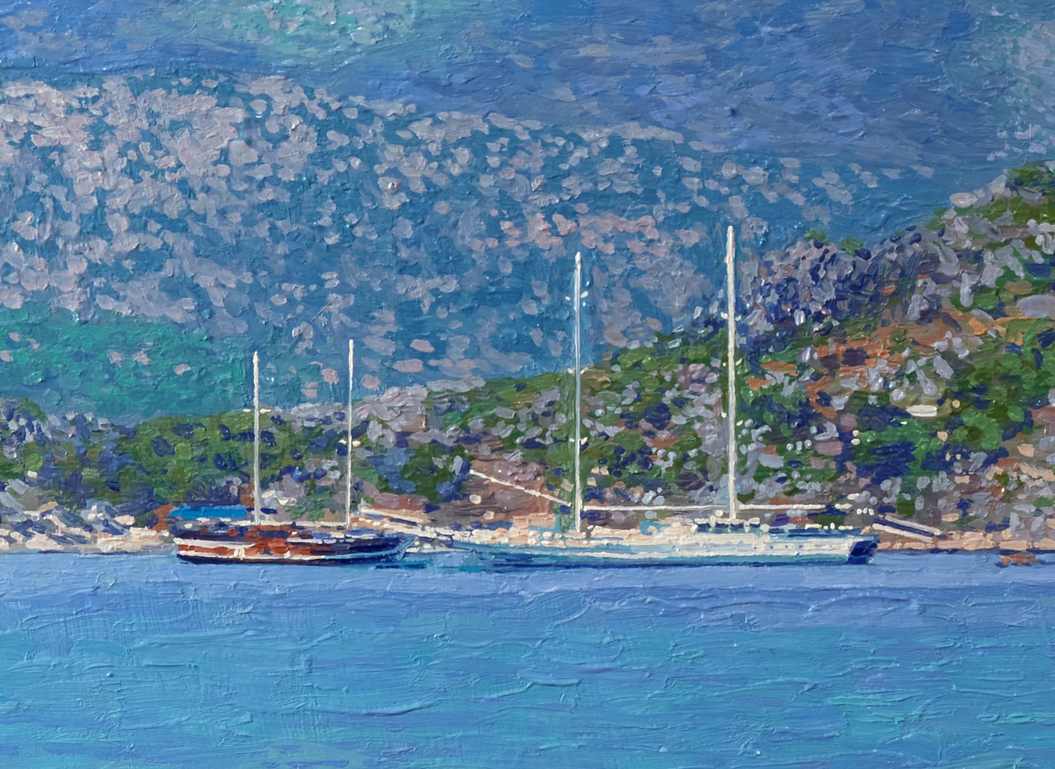 The Simena harbor. View of the the old fortress Kaleköy. Turkey For Sale 1