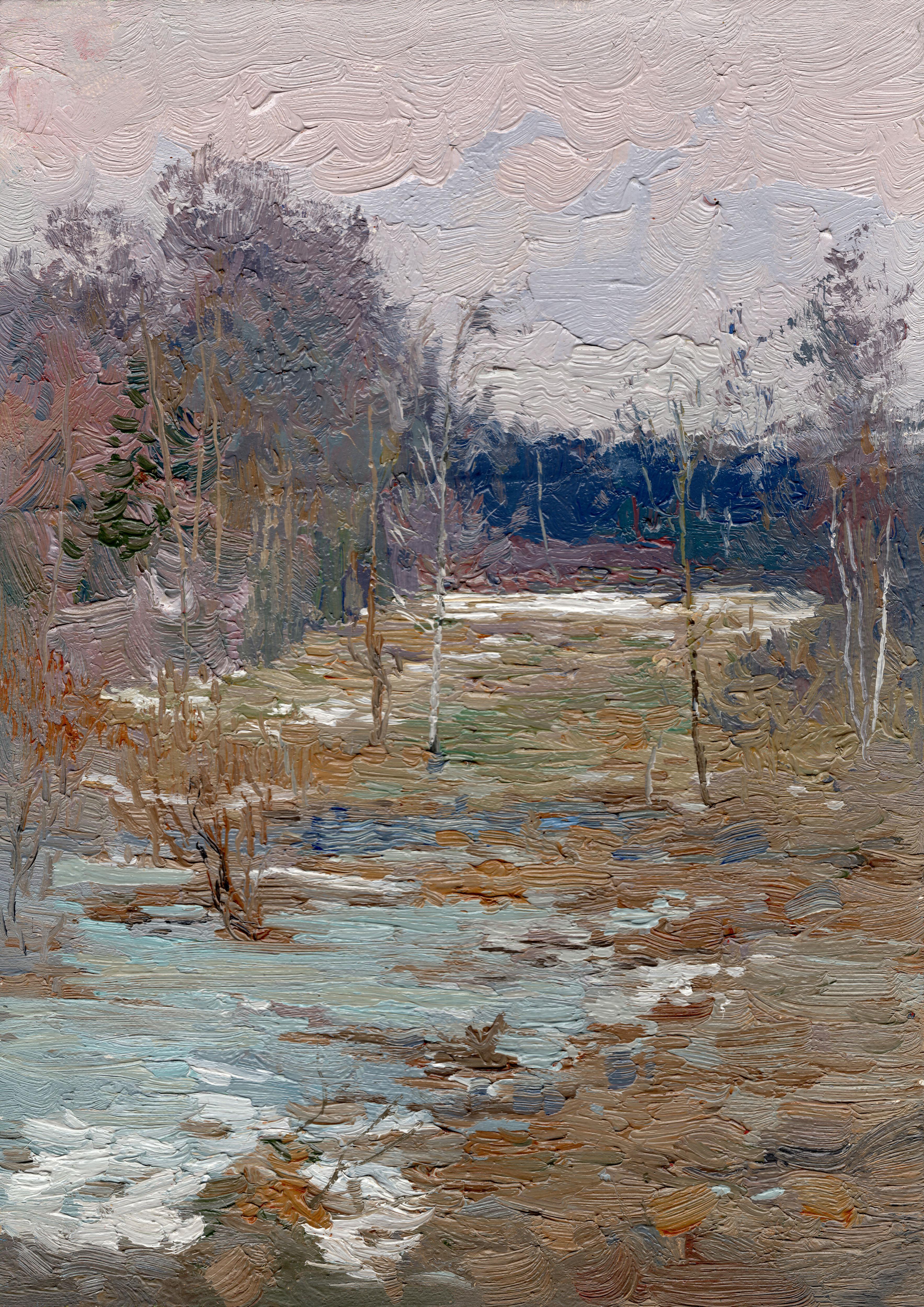 Simon Kozhin Landscape Painting - The Thaw