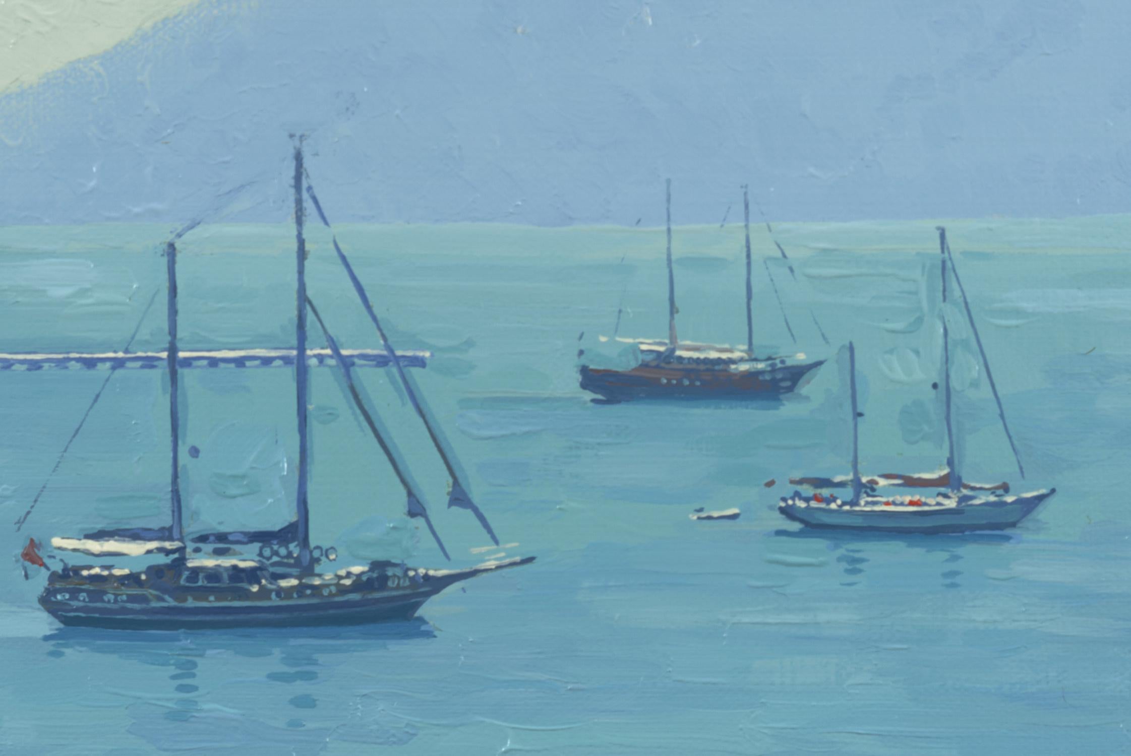 Die Yachten – Painting von Simon Kozhin