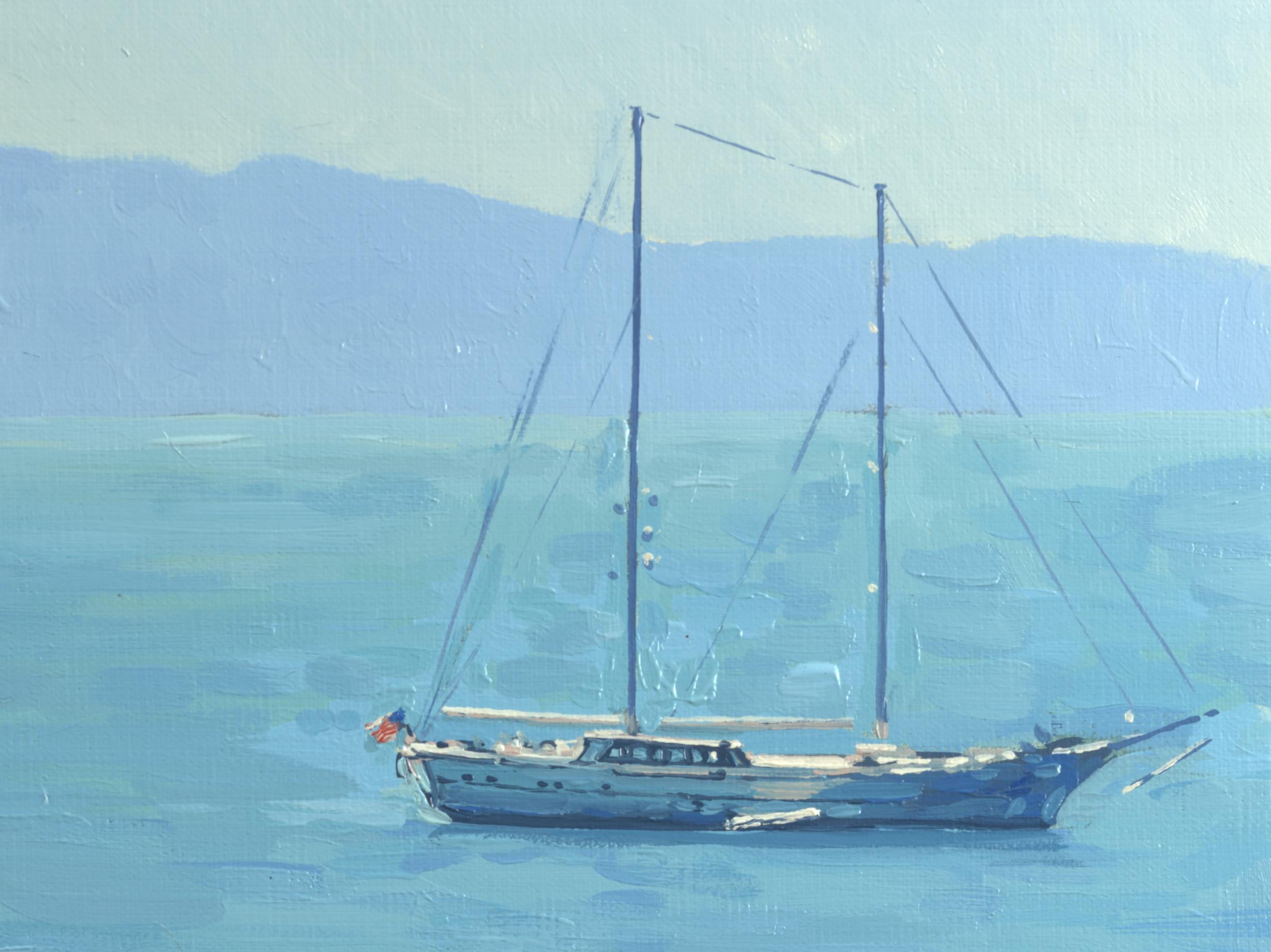 Die Yachten (Impressionismus), Painting, von Simon Kozhin