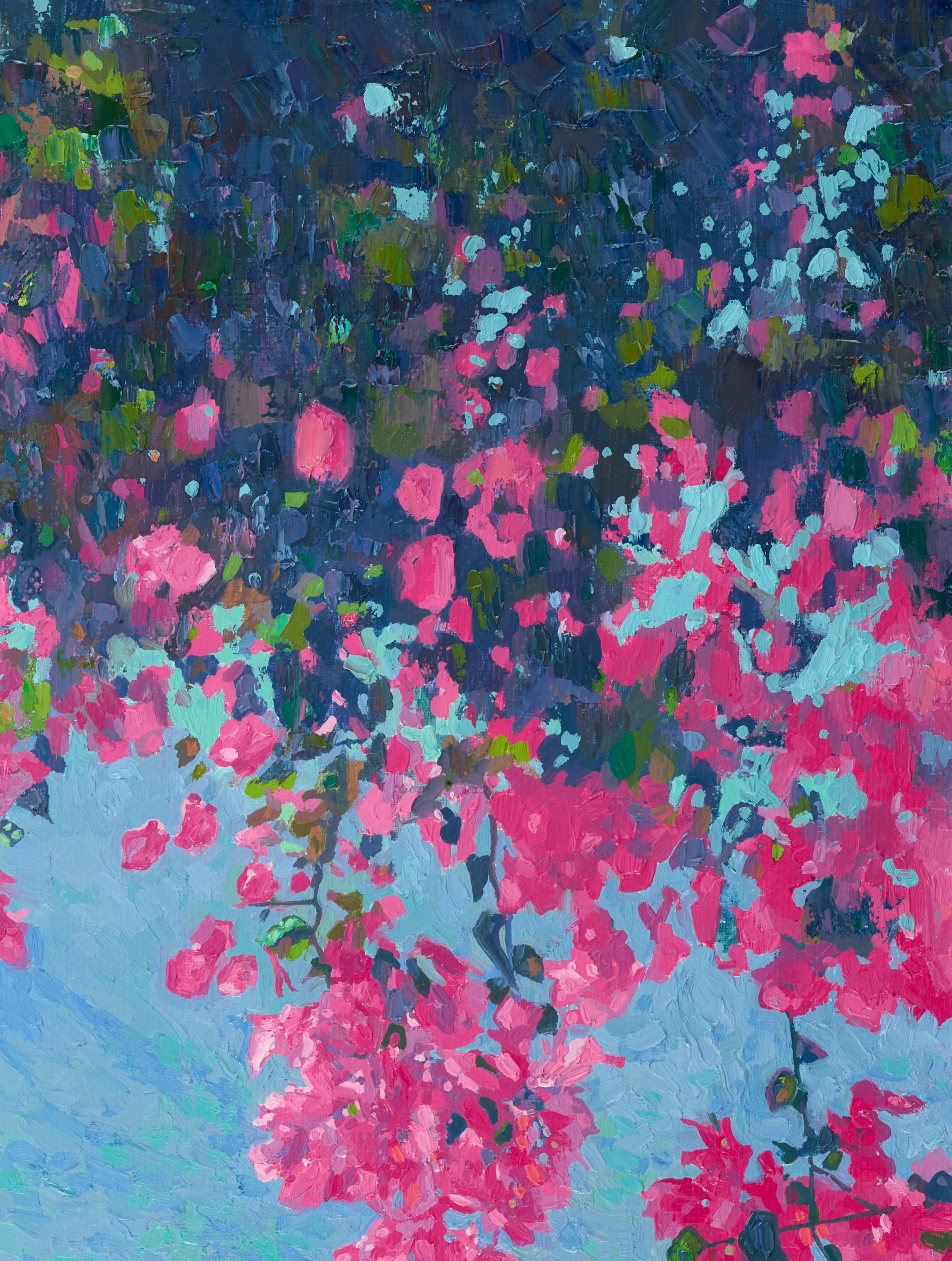 À travers les branches de Bougainvilliers - Impressionnisme Painting par Simon Kozhin