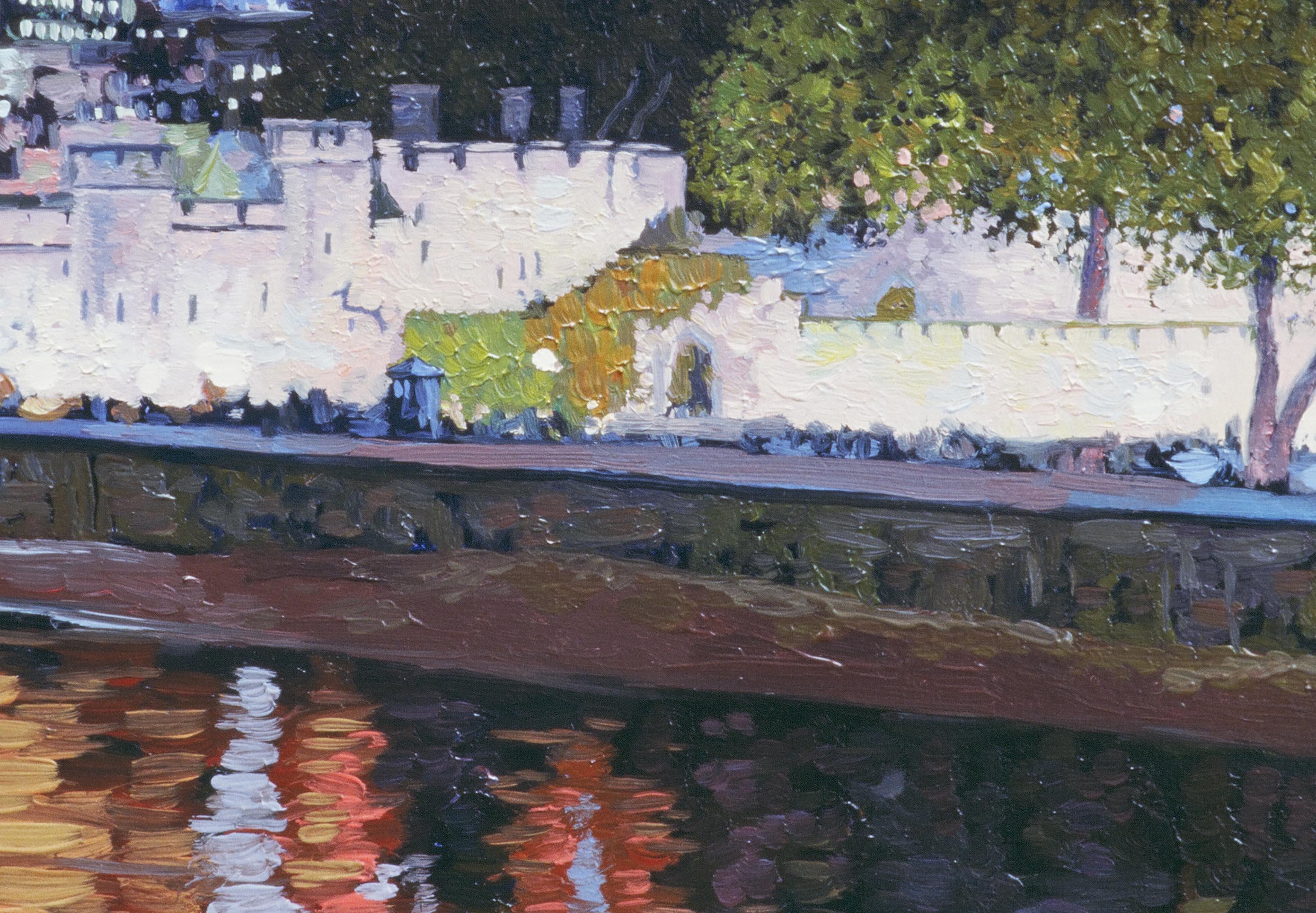 Visitando Londra e facendo schizzi della città, ho deciso di realizzare una serie sulla città notturna. È in questo momento che la città appare diversa, le luci notturne e i riflessi disegnano ombre del passato e del presente sulla città e sulla