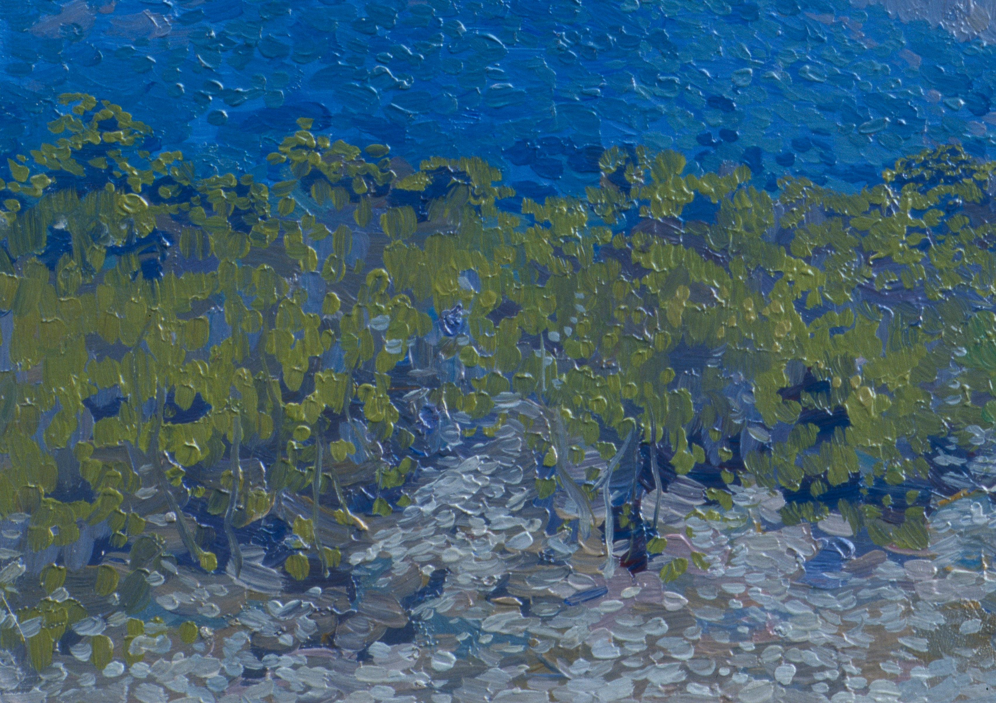 Türkei. Beldibi-Schlucht (Blau), Landscape Painting, von Simon Kozhin