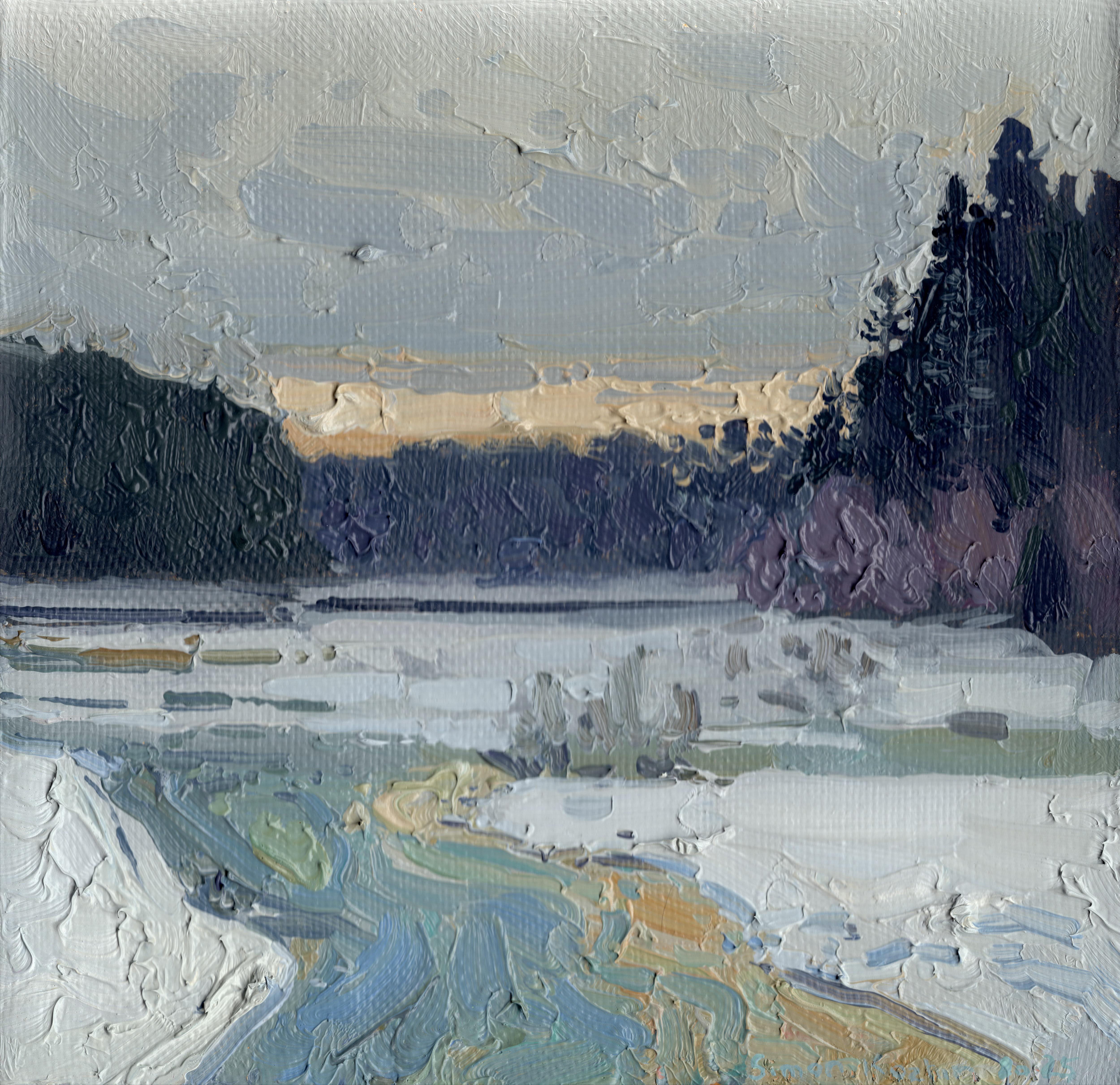 Simon Kozhin Landscape Painting – Fluss Twertsa