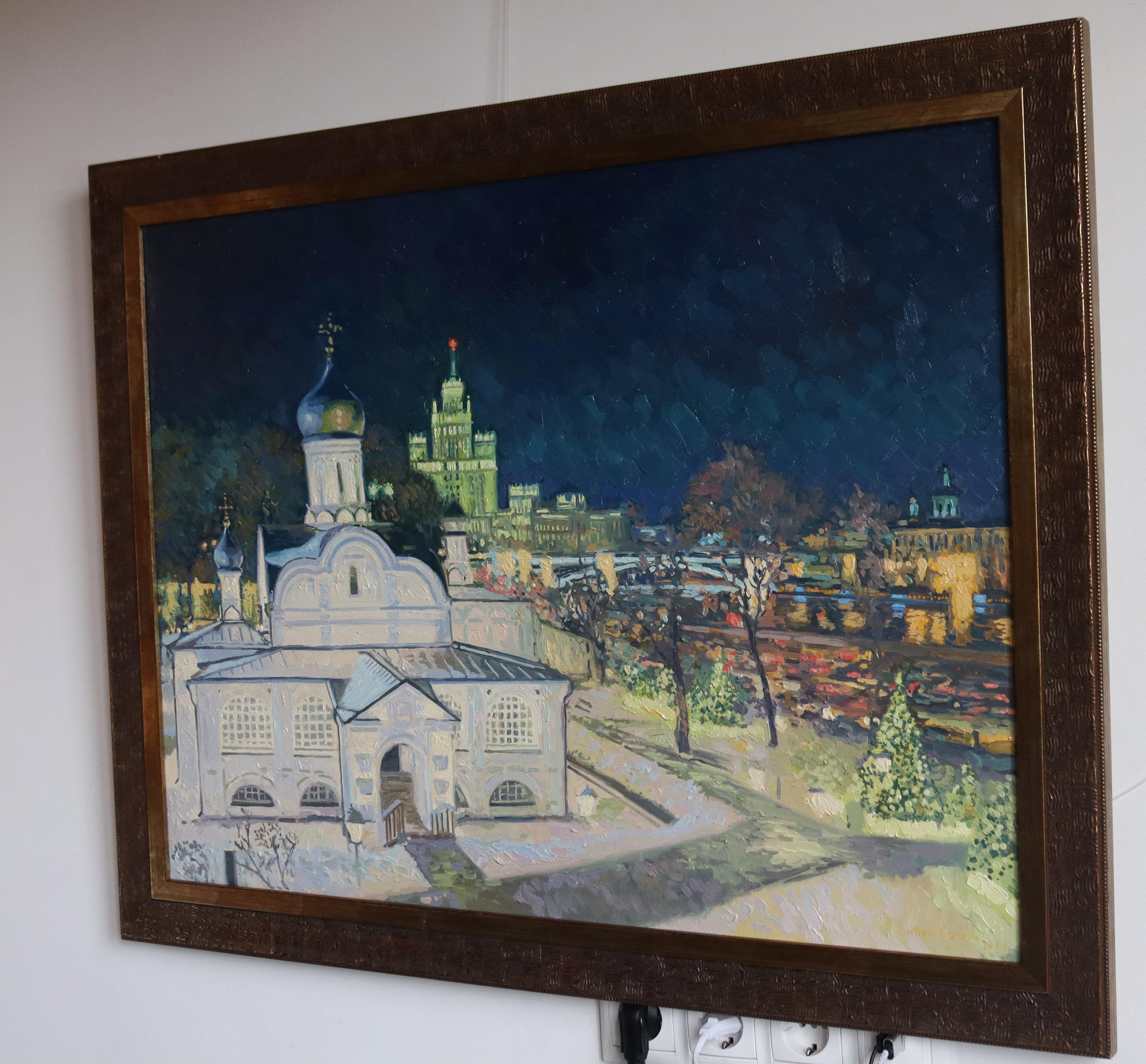 Vista nocturna de Moscú. Iglesia de la Concepción de Anna en Ugol en venta 3