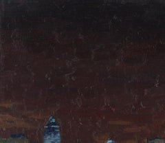 Ansicht der Stadt und des Turms von der Themse aus