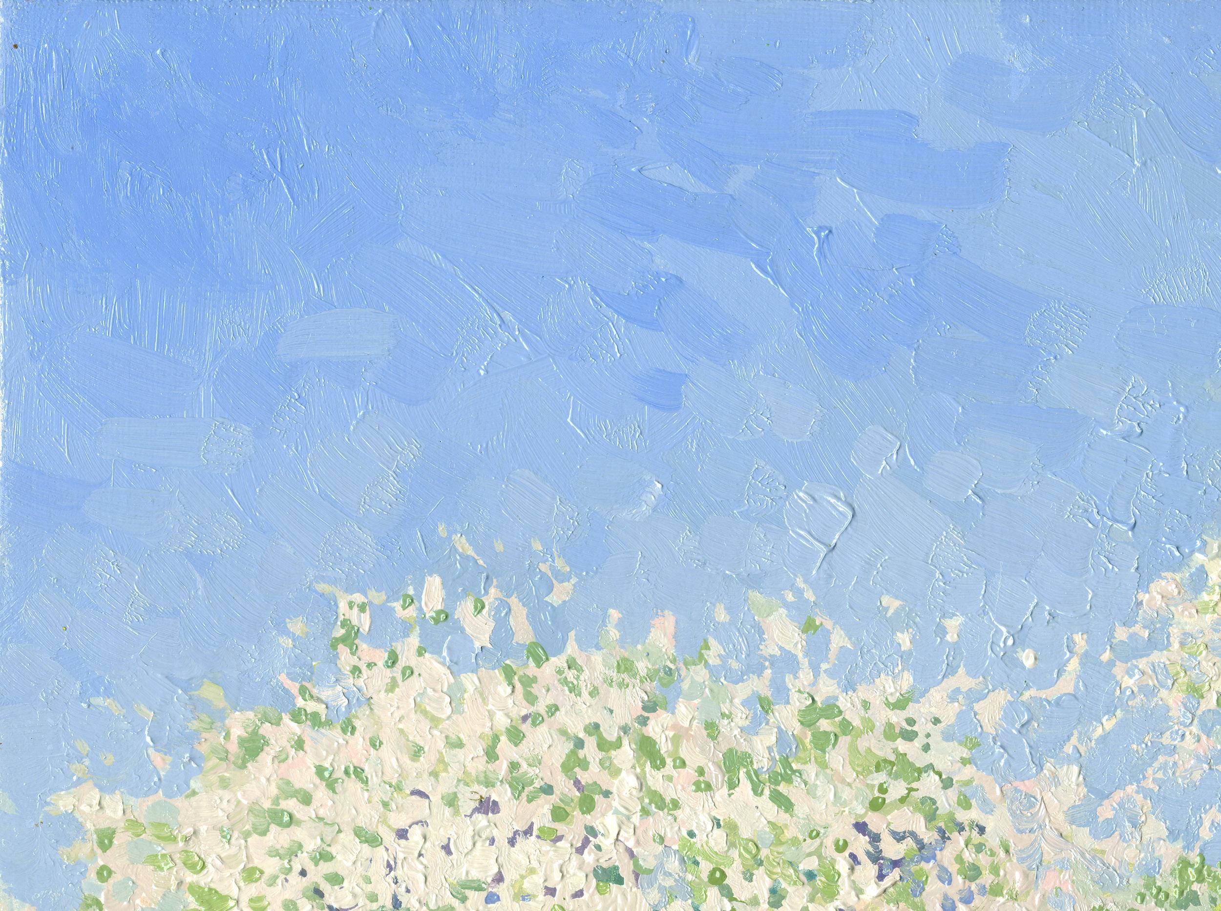 Giardino Voznesensky. Meli in fiore. Kolomenskoe - Painting di Simon Kozhin