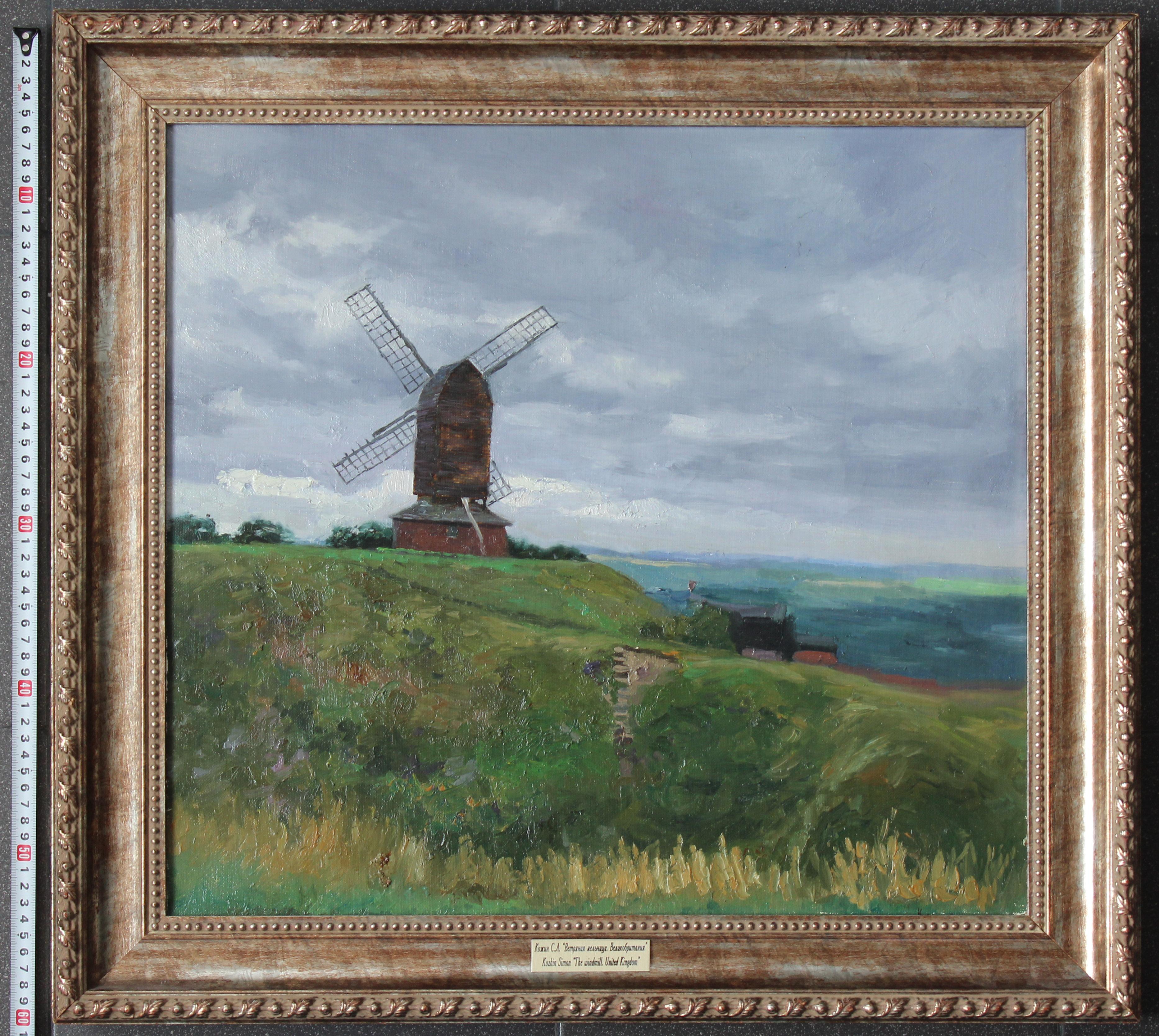 Windmill, England Classical Impressionism Style Landscape Oil painting Framed For Sale 1