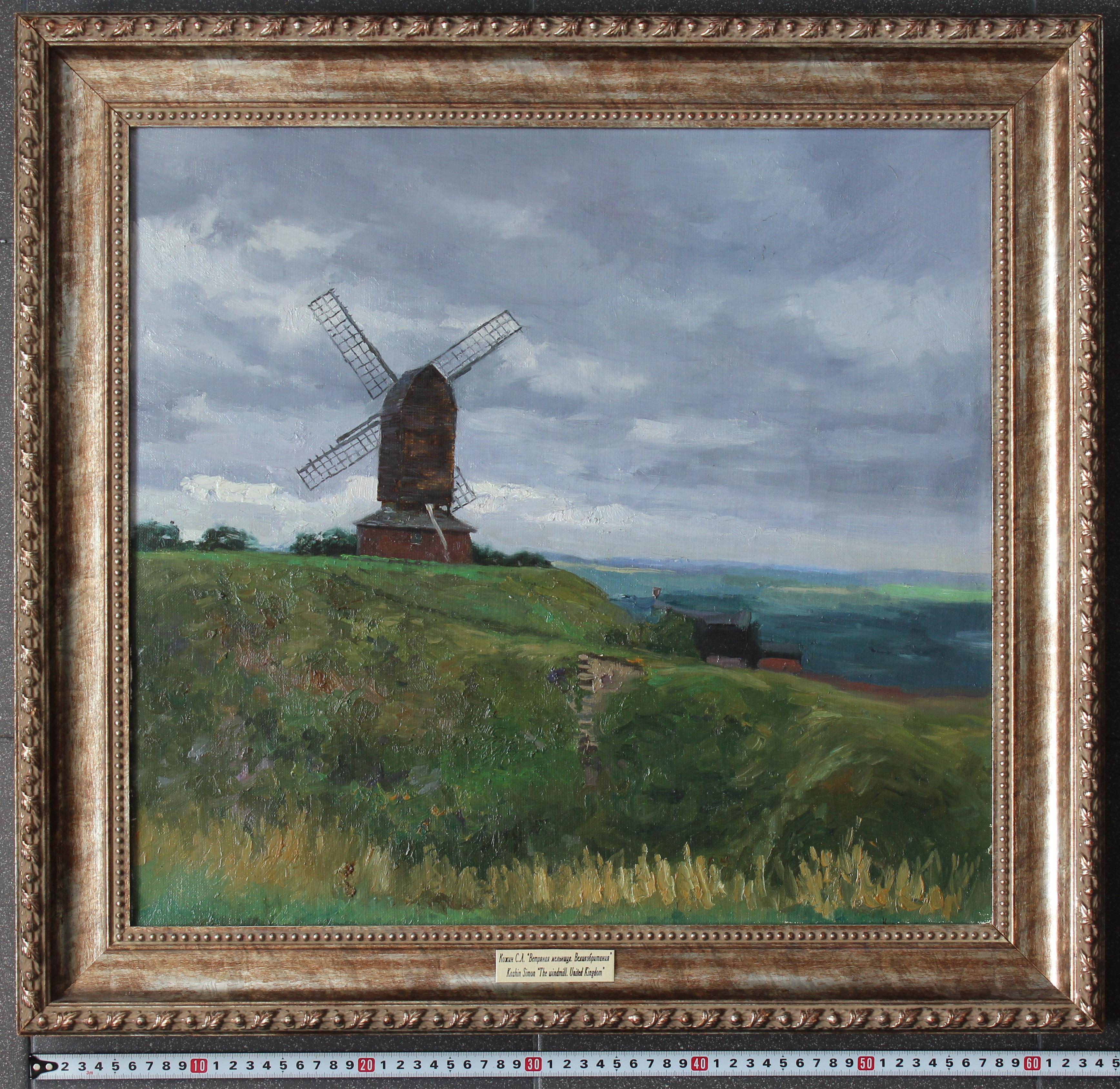 Windmill, England Classical Impressionism Style Landscape Oil painting Framed For Sale 2