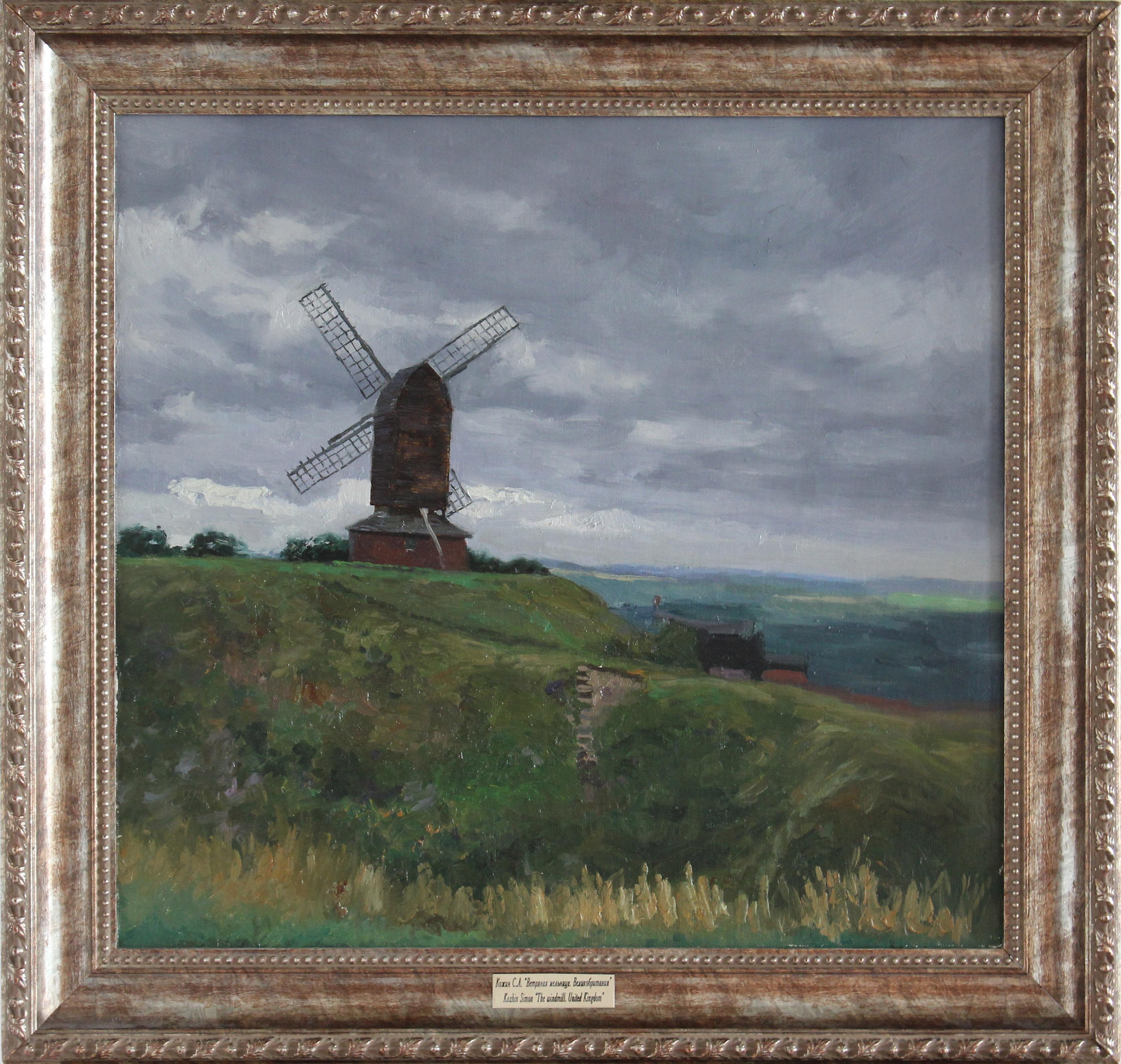 Windmill, England Classical Impressionism Style Landscape Oil painting Framed For Sale 4