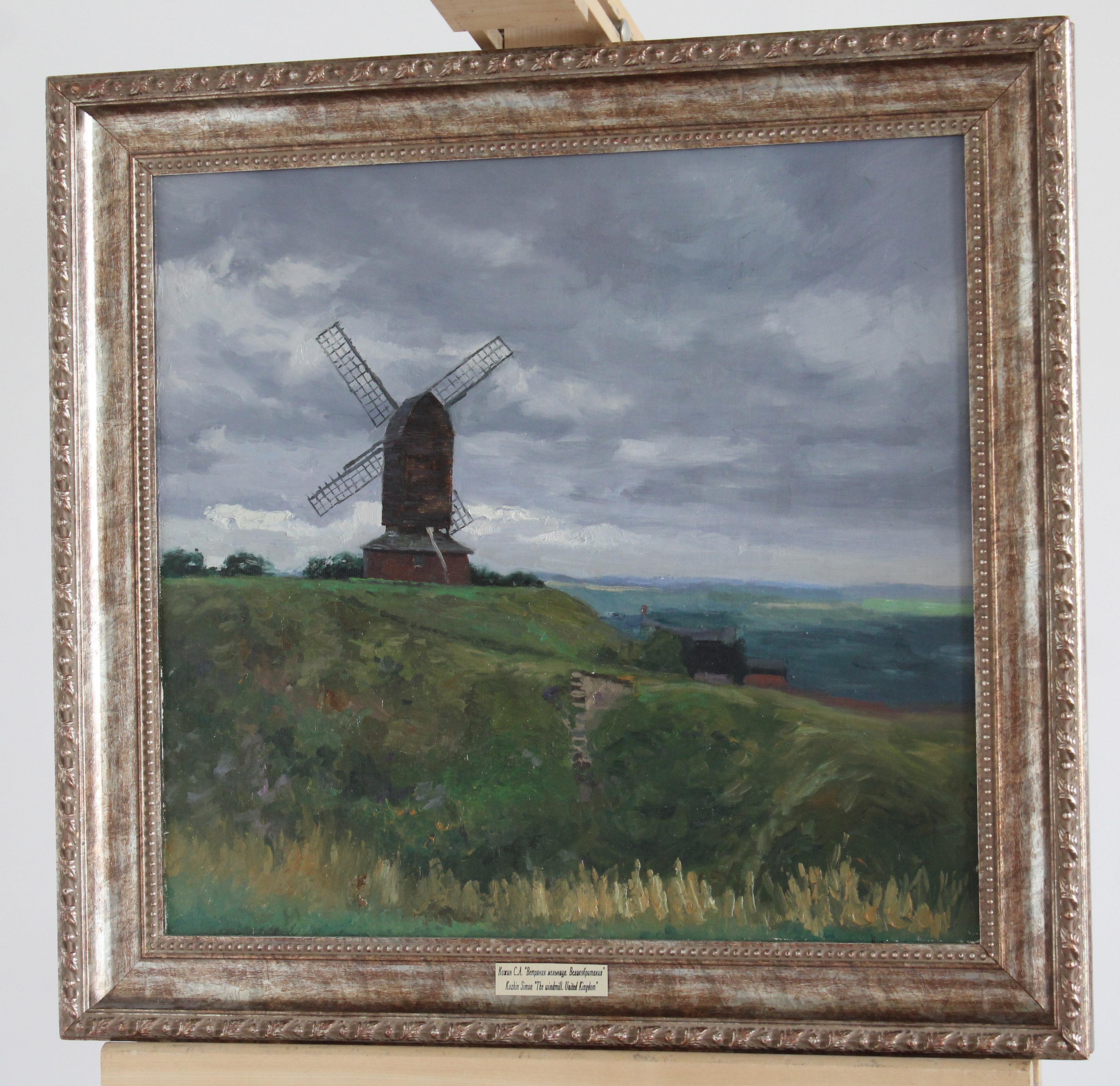 Windmill, England Classical Impressionism Style Landscape Oil painting Framed For Sale 5