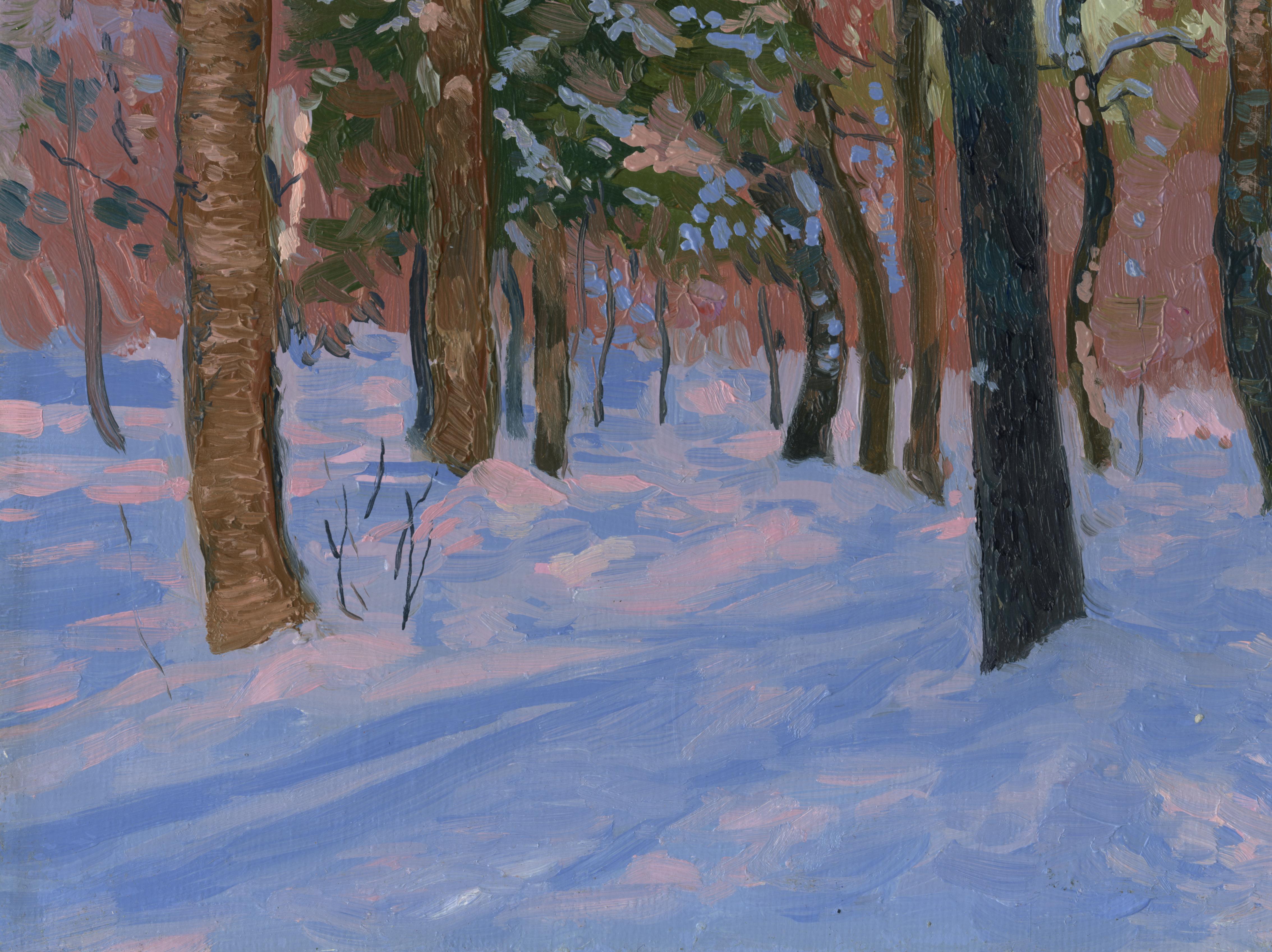 A. Winter - Landscape Painting Grigio di Simon Kozhin