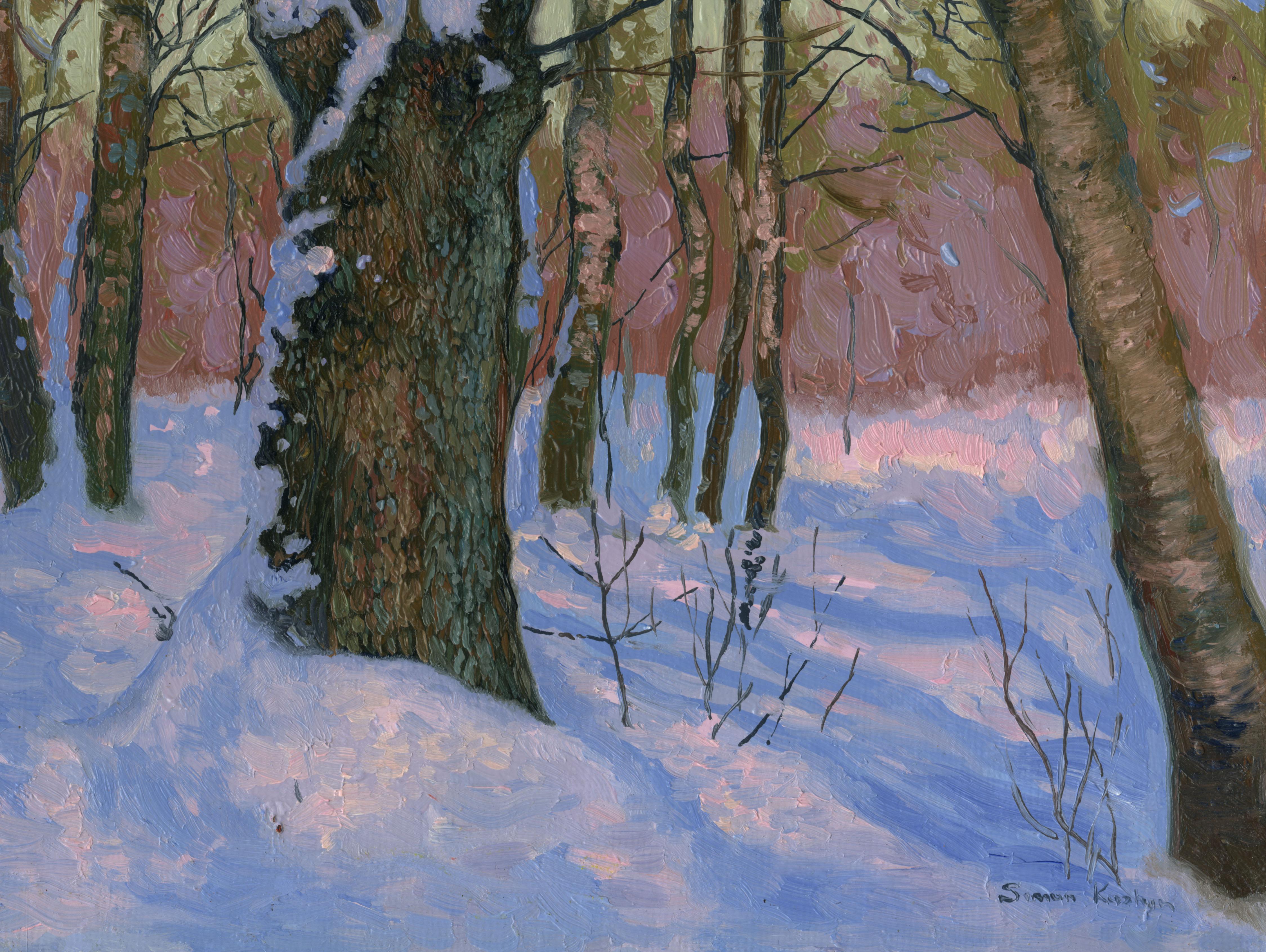 In questo dipinto ho cercato di catturare il delicato equilibrio tra impressionismo e realismo, dando vita a una foresta invernale con l'olio. La luce soffusa, la neve silenziosa e le texture ricche esprimono tranquillità e vivacità. Volevo che gli