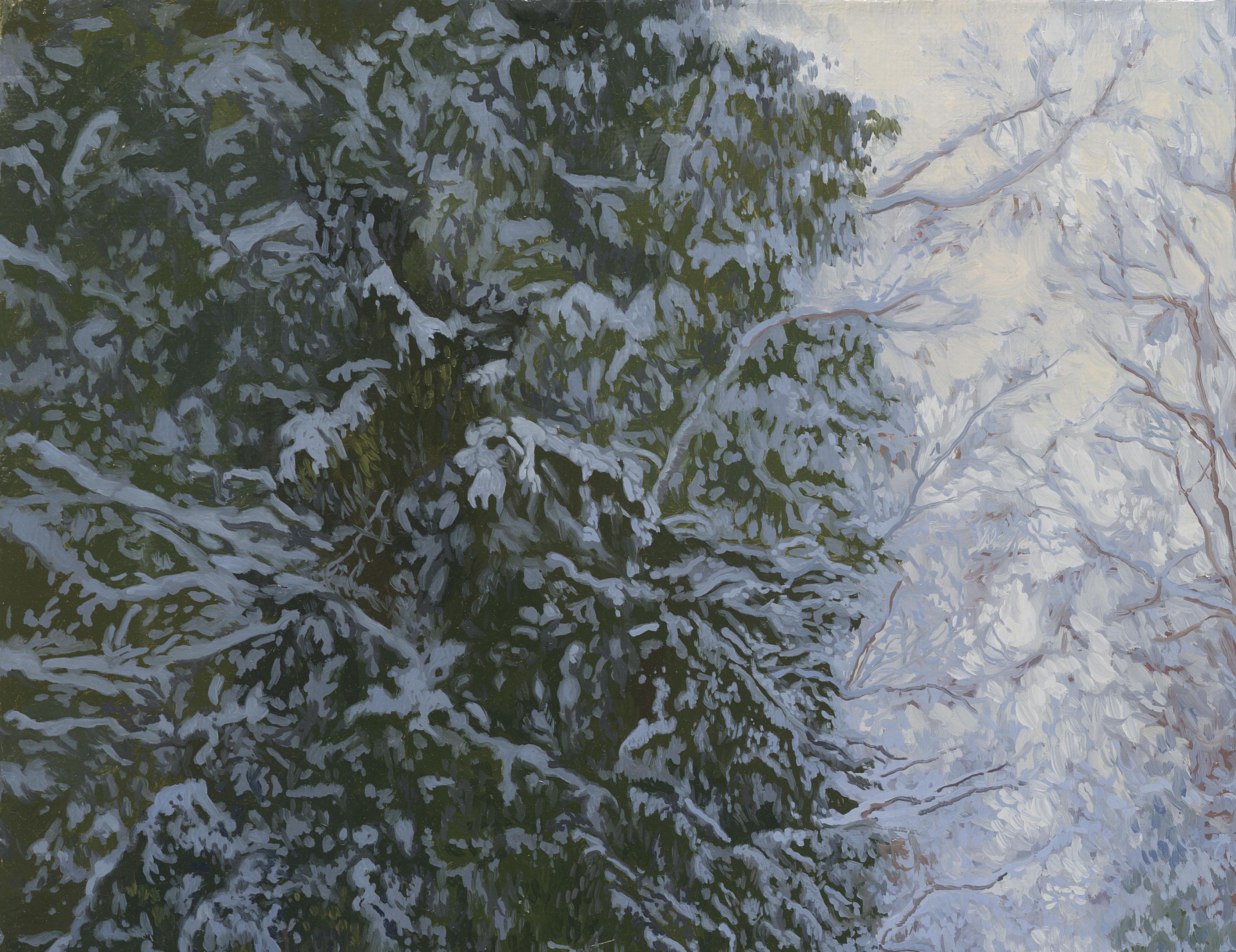 Winter forest - Painting by Simon Kozhin