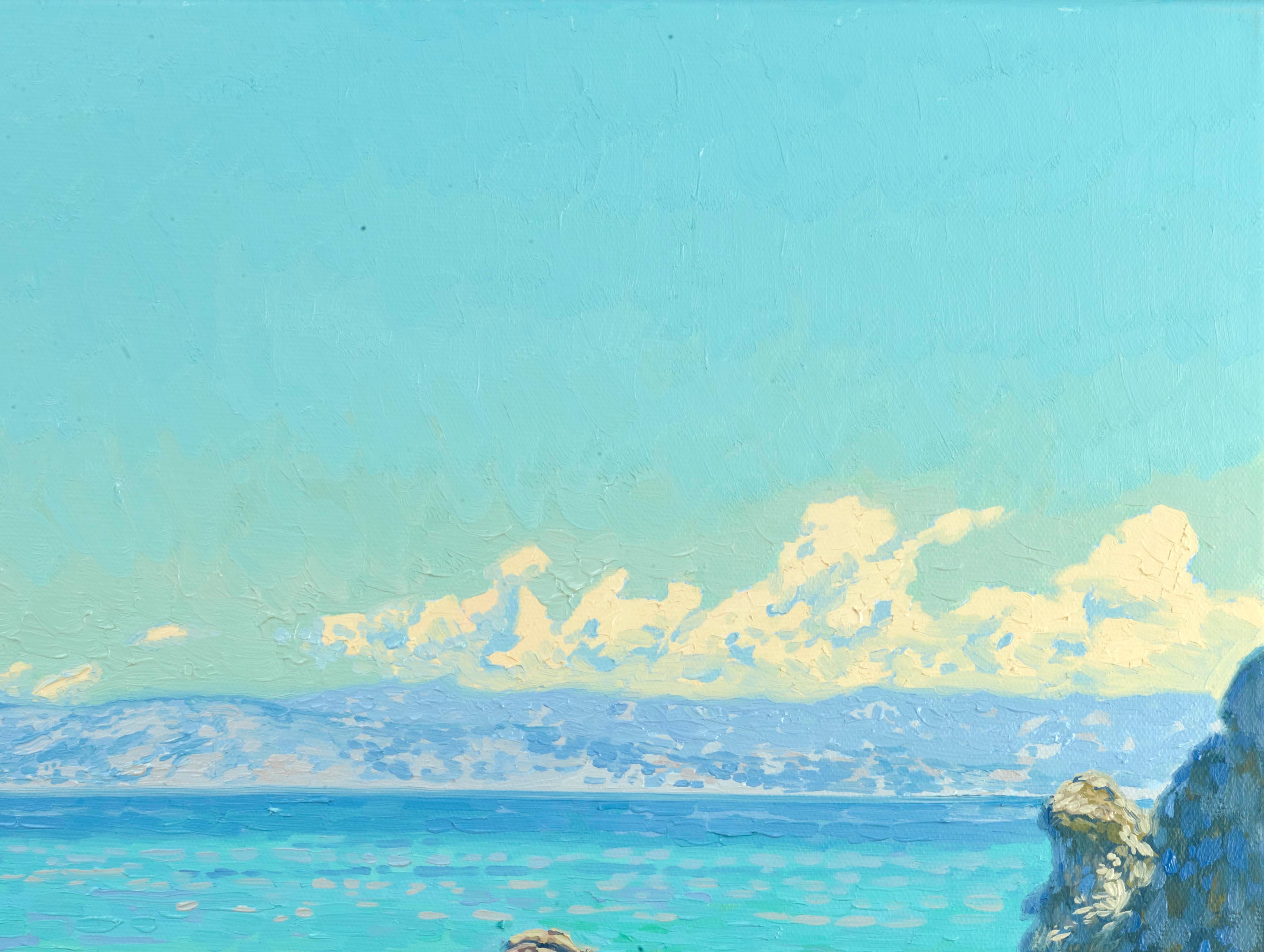 Yates. Corfú - Painting Impresionista de Simon Kozhin