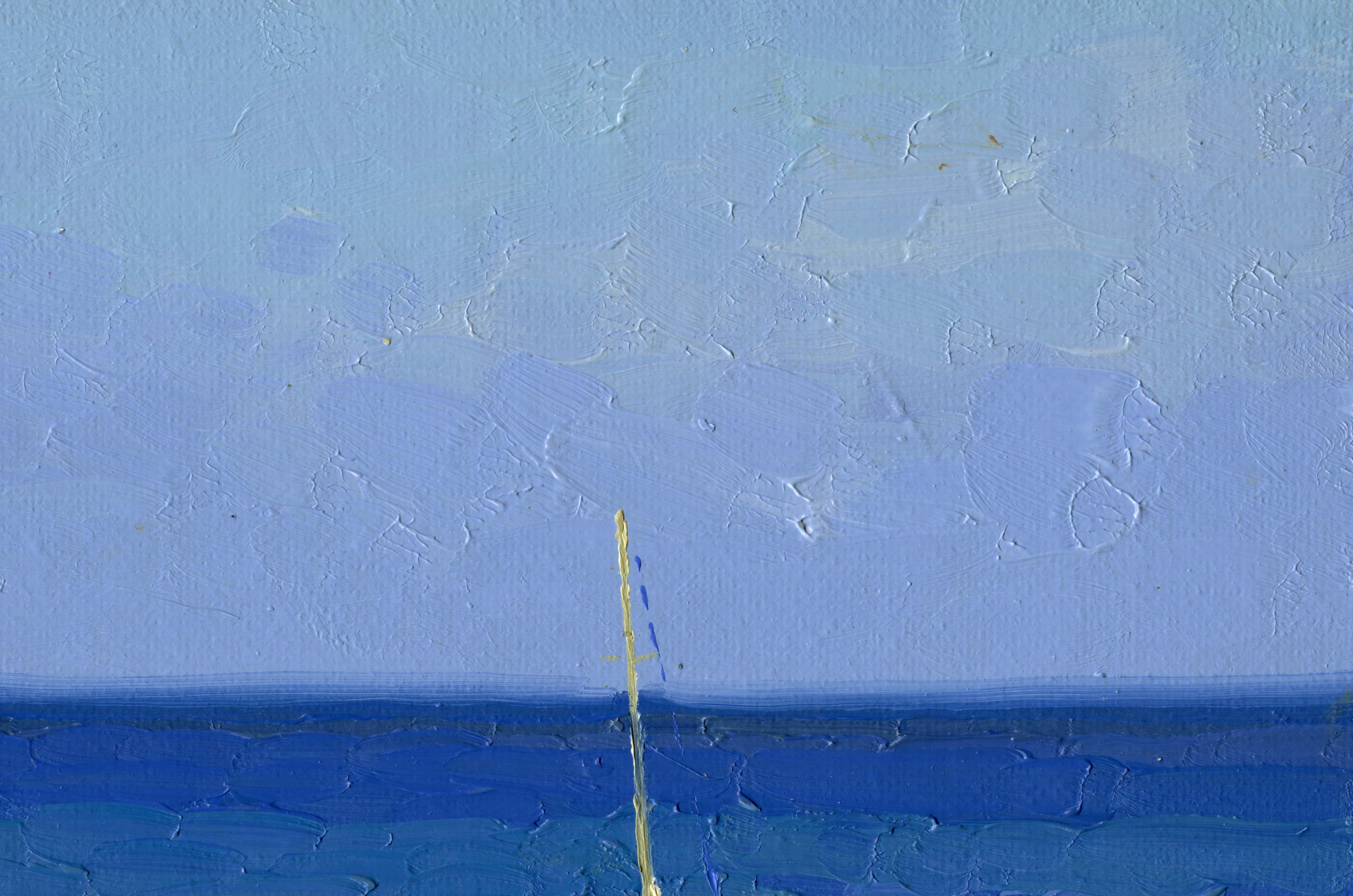 Yachts in the port of Bali - Impressionist Painting by Simon Kozhin
