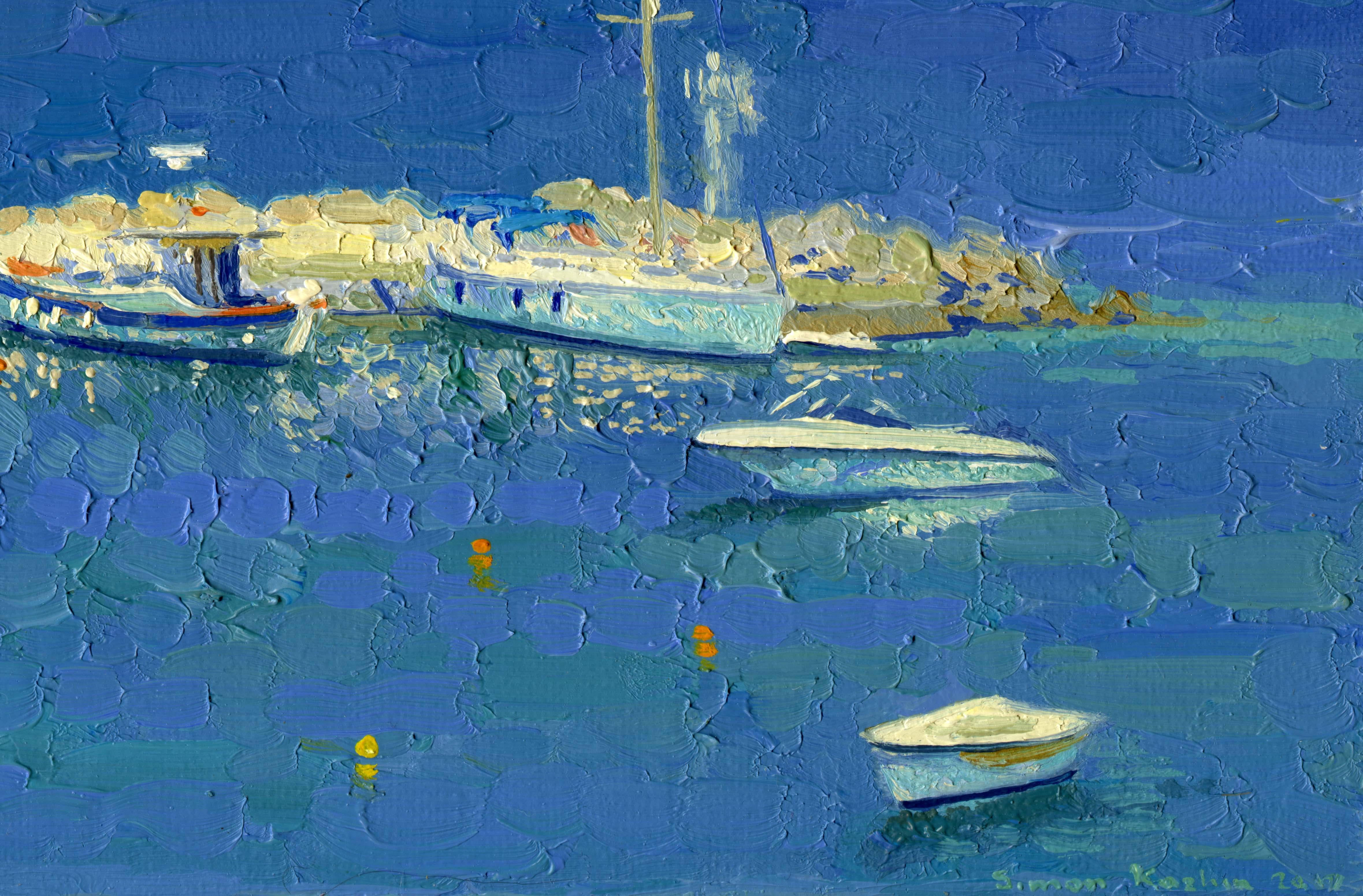 In creating this piece, I was drawn to the serene yet vibrant life of the marina. Oils allowed me to blend impressionistic touches with realistic details, capturing the tranquil beauty of the sea and the bustling energy of yachts nestled in port.