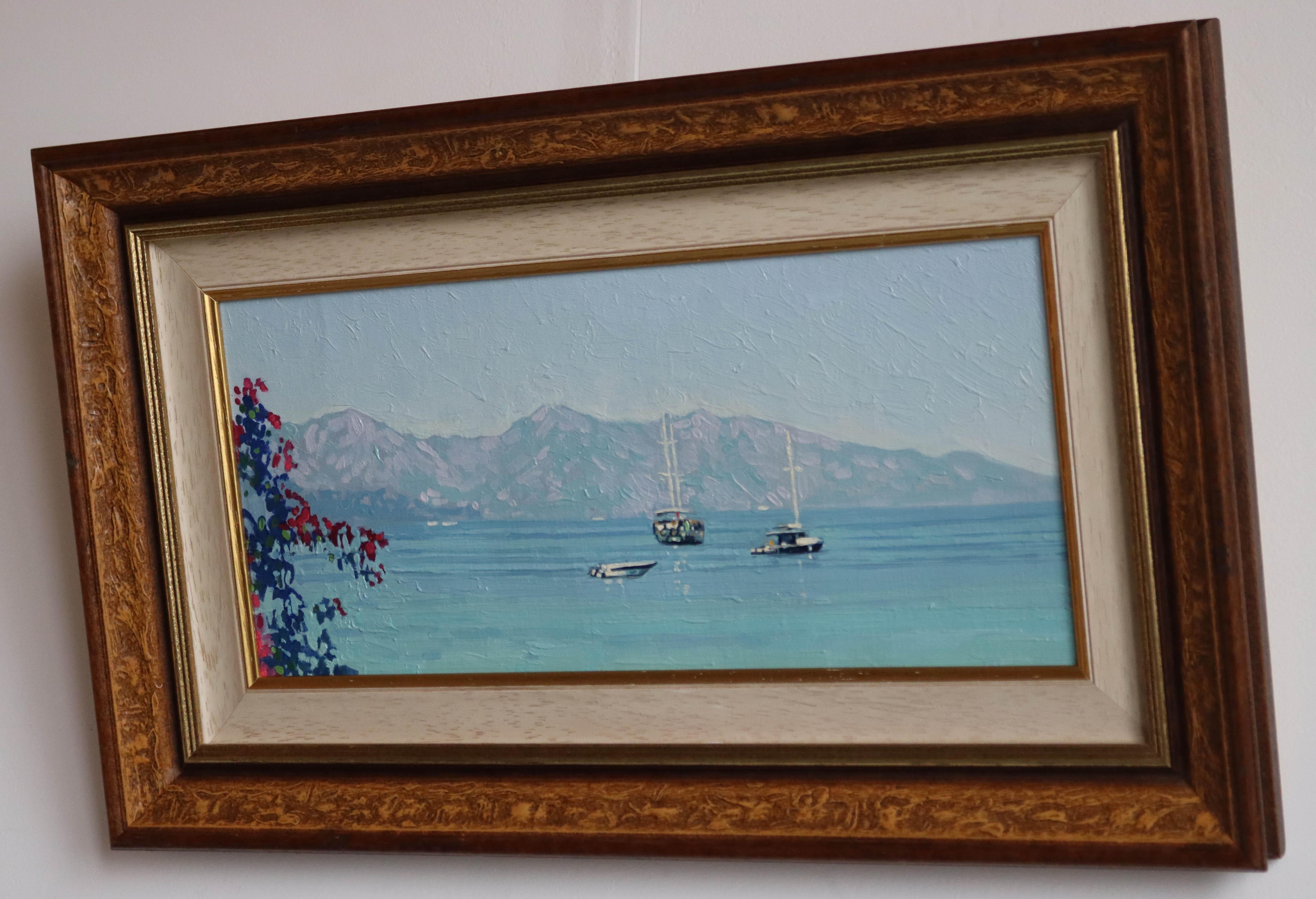 Yachten im Hafen von Turunc (Impressionismus), Painting, von Simon Kozhin