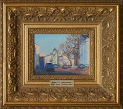 Zamoskvorechye. Prechistenka Street impressionist painting 2004 Oil on board New