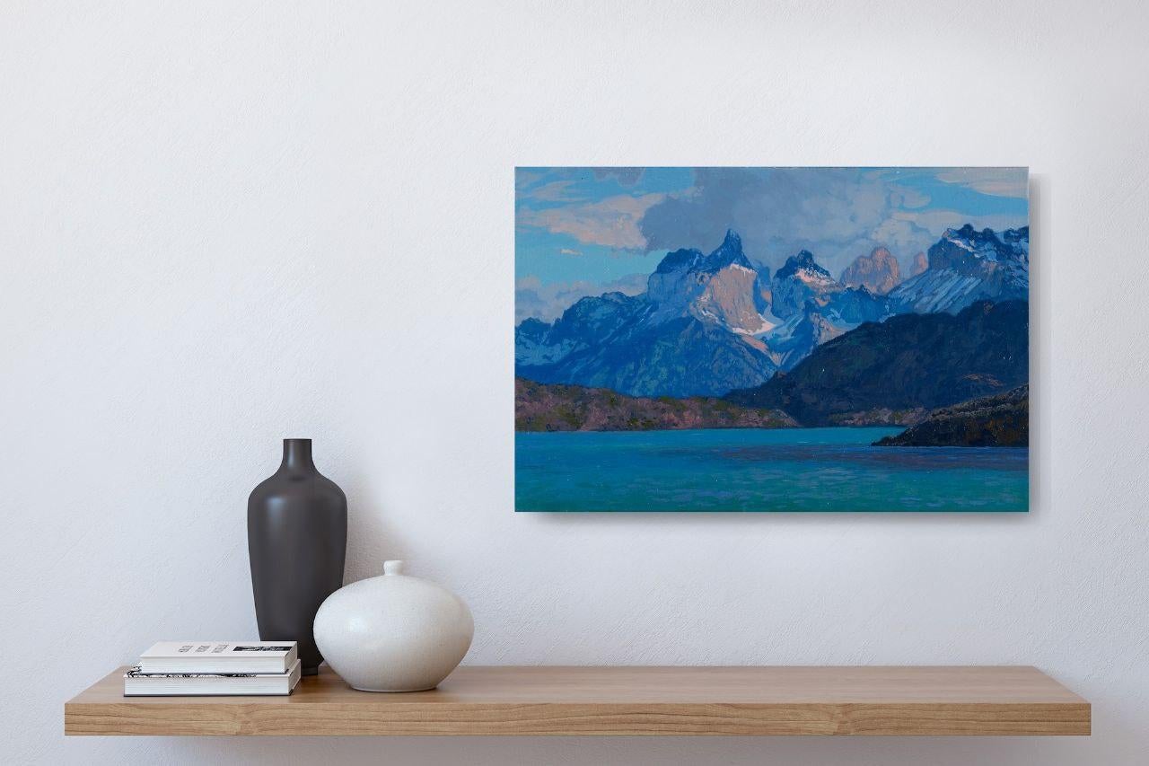 Berge. Patagonien. Chile. Torres del Paine, Druck auf Leinwand von Simon Kozhin 8