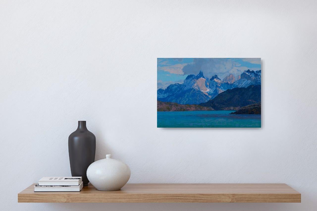 Berge. Patagonien. Chile. Torres del Paine, Druck auf Leinwand von Simon Kozhin 9