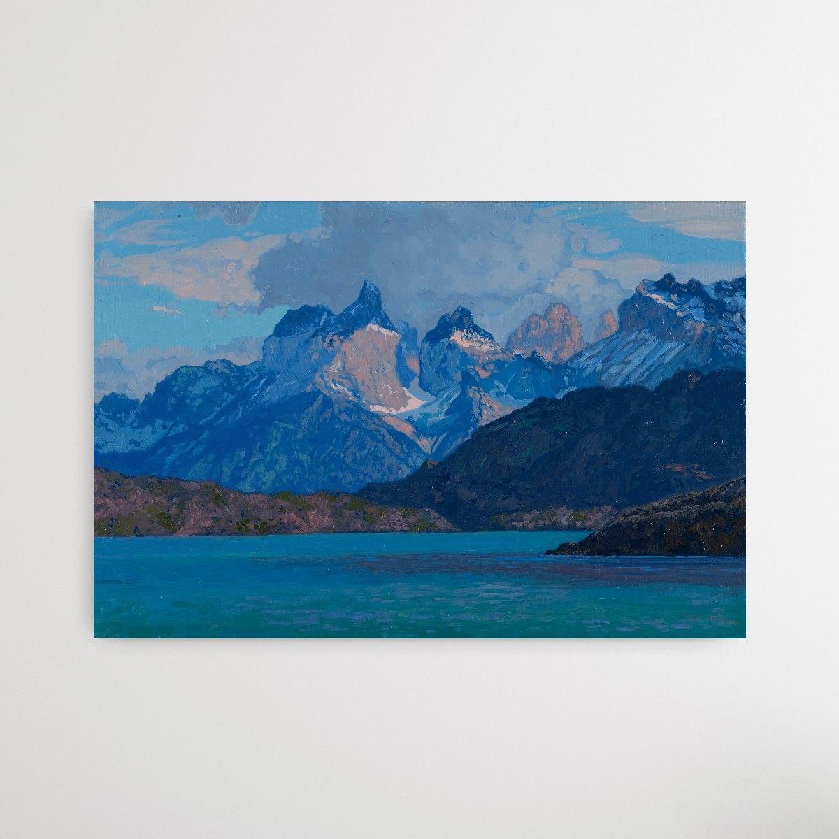 Berge. Patagonien. Chile. Torres del Paine, Druck auf Leinwand von Simon Kozhin 10