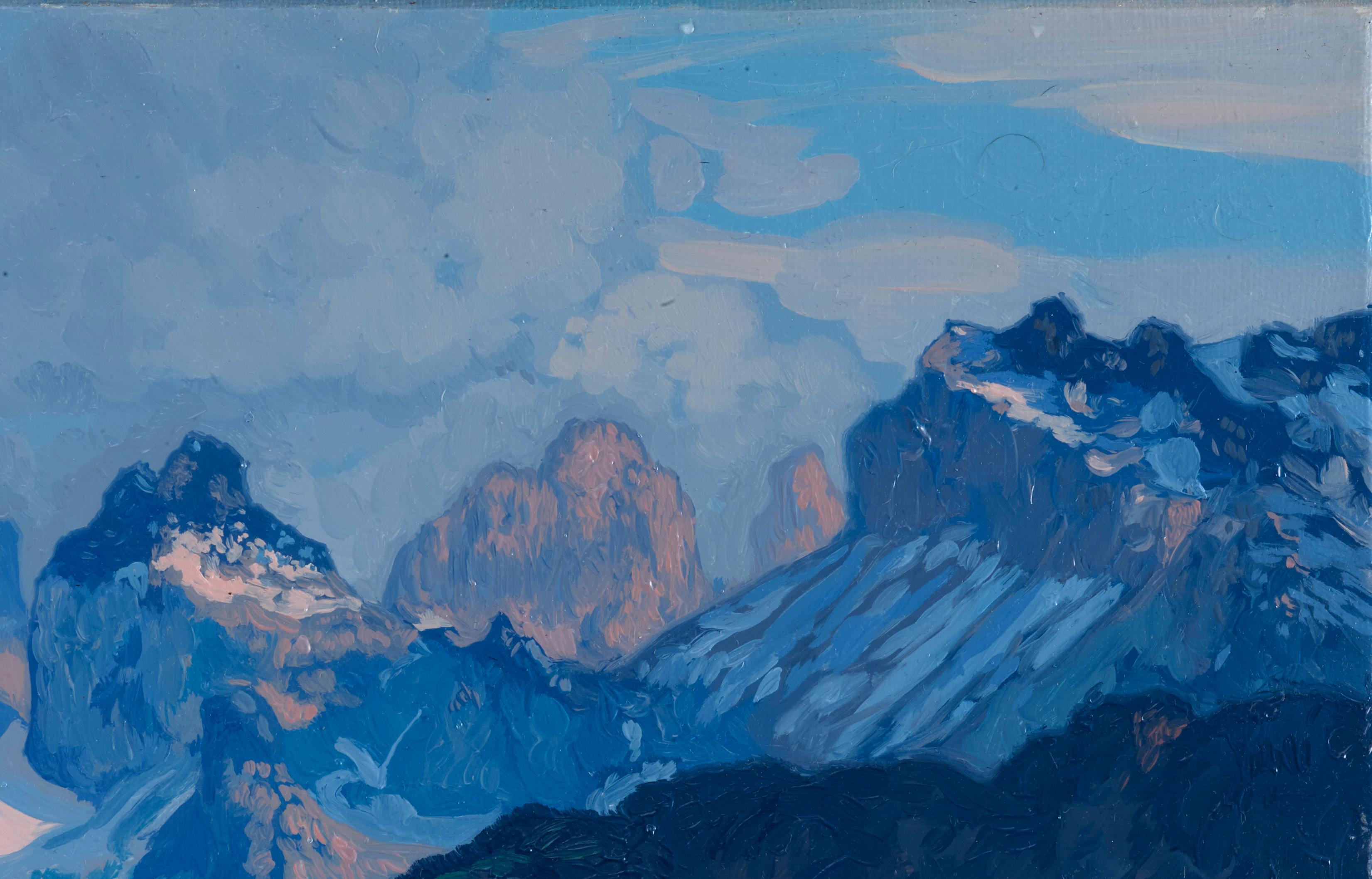 Berge. Patagonien. Chile. Torres del Paine, Druck auf Leinwand von Simon Kozhin 2