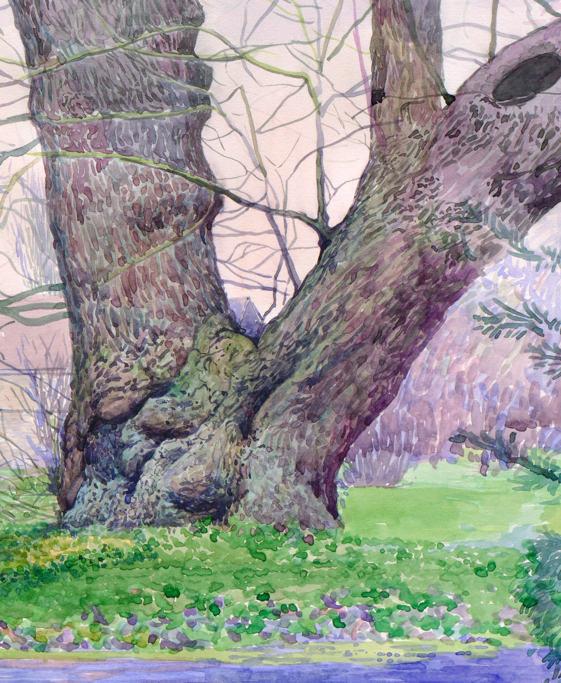 Abadía de Notley en Inglaterra Impresión en lienzo de Simon Kozhin 70x90cm en venta 2