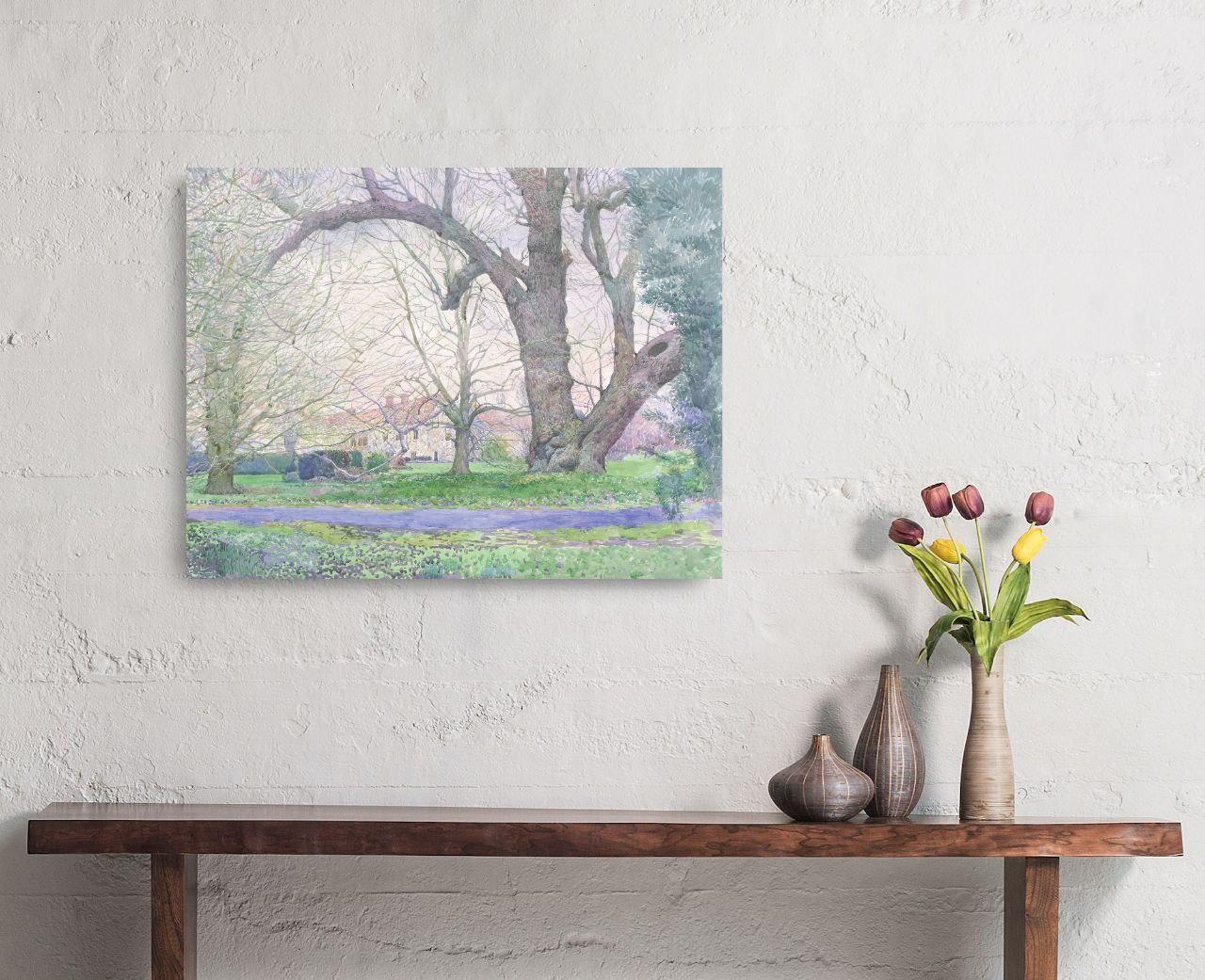Abadía de Notley en Inglaterra Impresión en lienzo de Simon Kozhin 70x90cm en venta 8