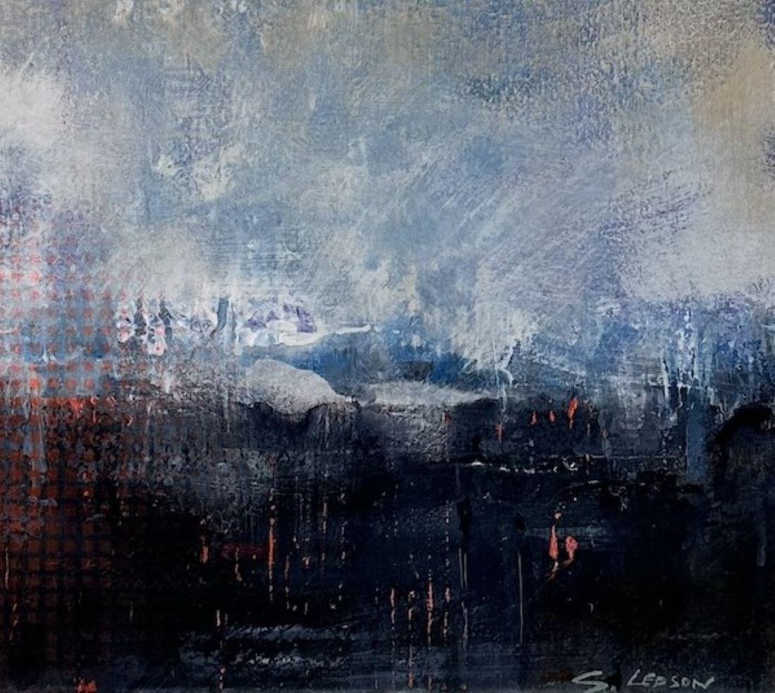 A la deriva - pintura contemporánea semiabstracta de técnica mixta - Painting de Simon Ledson