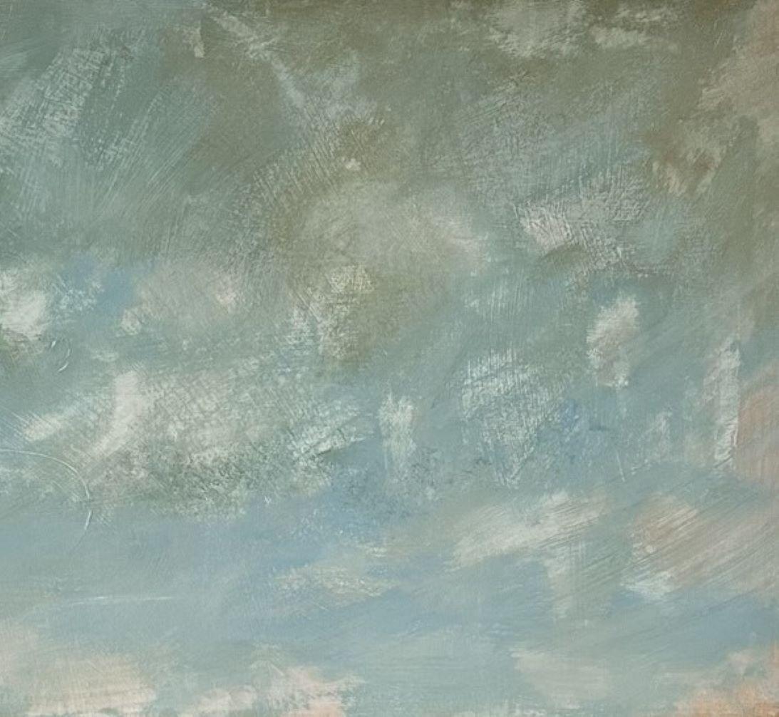 Viento Doblado - pintura contemporánea semiabstracta en técnica mixta - Painting Contemporáneo de Simon Ledson
