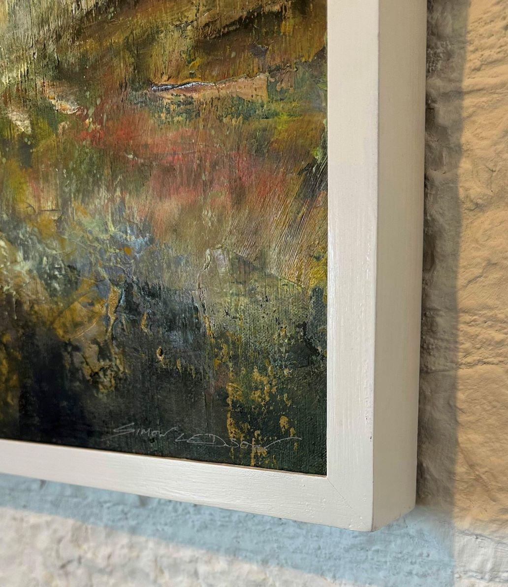 Broken Burst- pittura contemporanea semi-astratta a tecnica mista - Mixed Media Art Contemporaneo di Simon Ledson