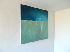 Off the Point - paisaje abstracto contemporáneo lienzo en técnica mixta
