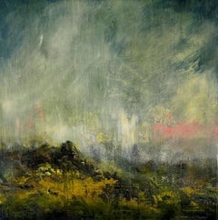Pink Passing- pittura contemporanea semi-astratta a tecnica mista