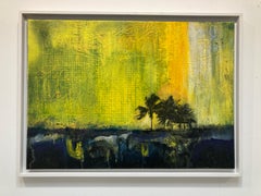 The Sense - paesaggio contemporaneo astratto luminoso su tela a tecnica mista