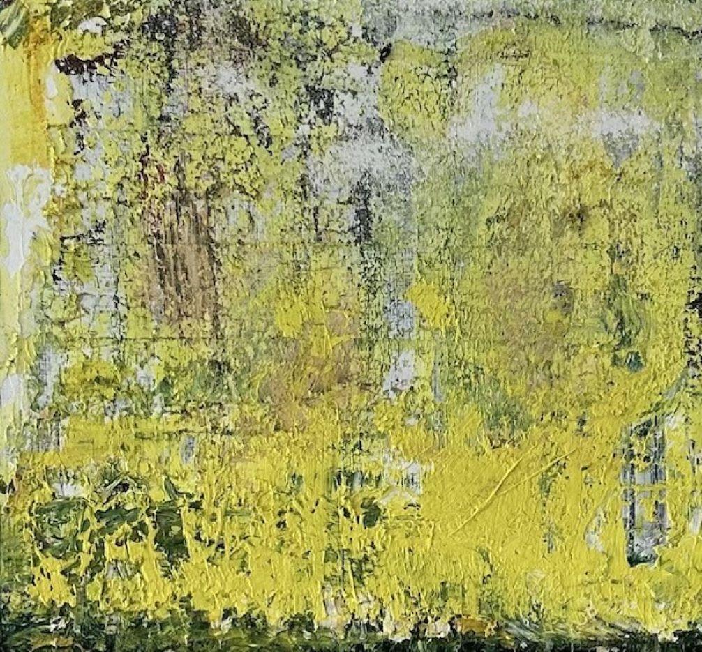 Winter Fades - peinture contemporaine semi-abstraite en techniques mixtes - Painting de Simon Ledson