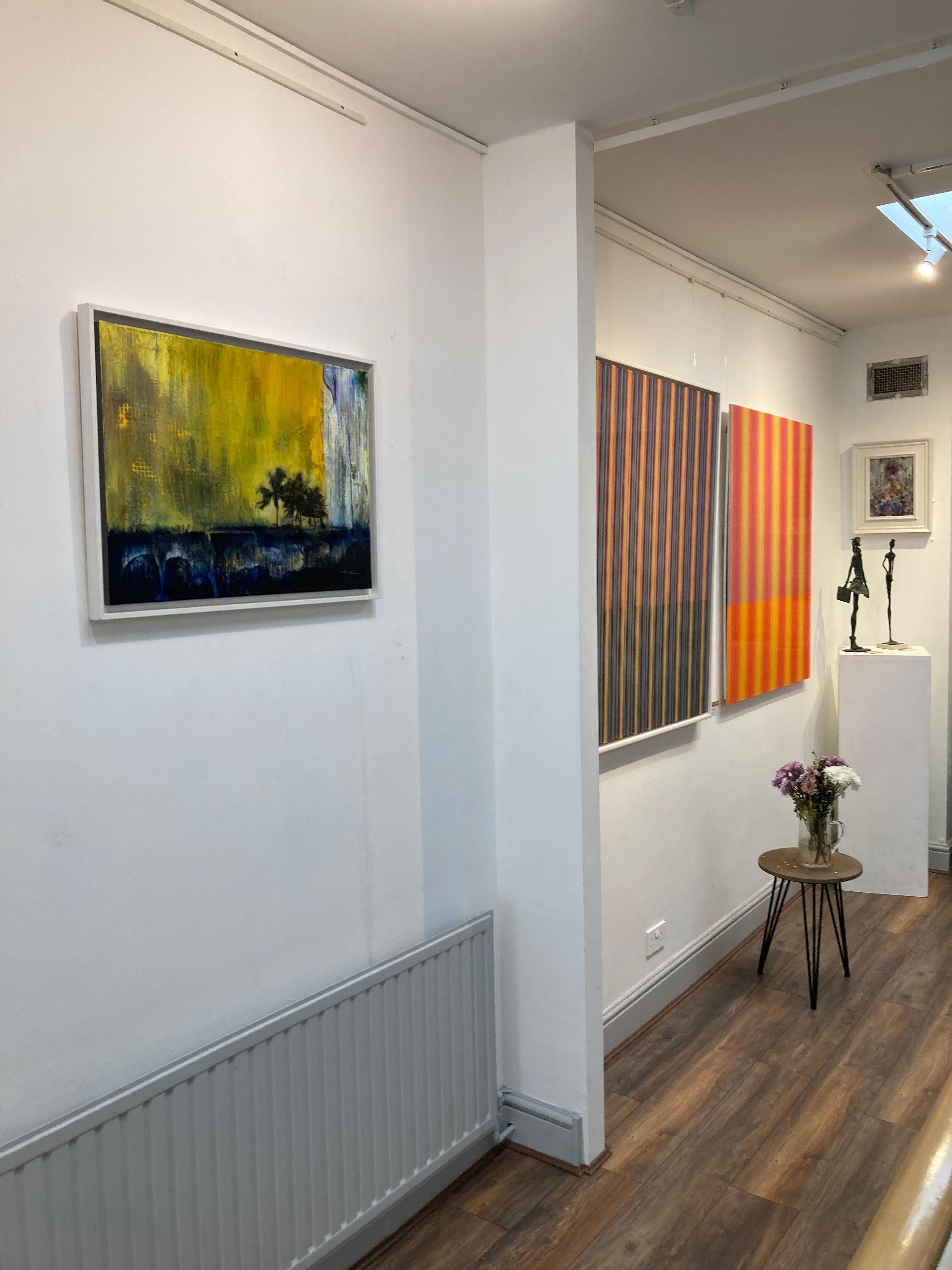 Simon’s landscape paintings are an ongoing enquiry into what he sees, a mere reflection of light on a surface, the reality of reflection. As a collection of Somerset landscapes, these paintings are a study of low light observation capturing the