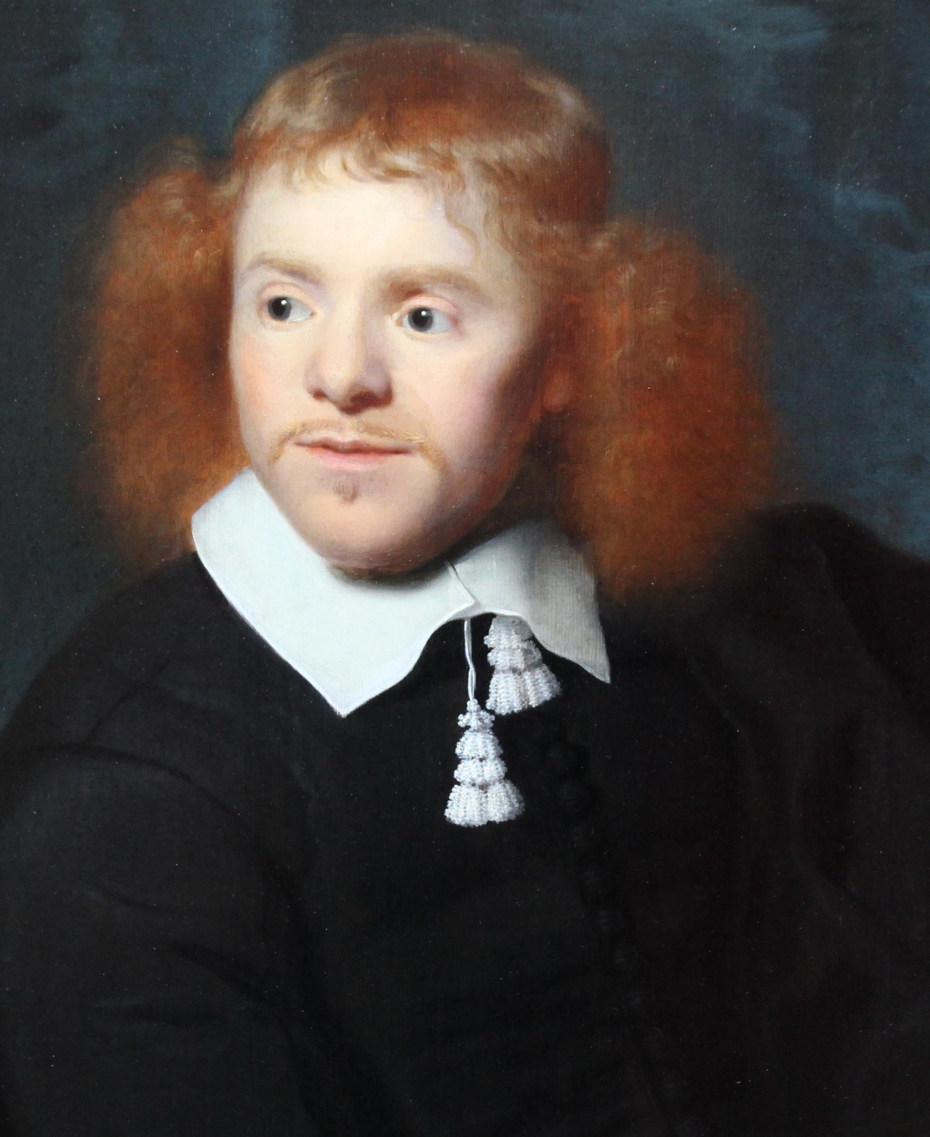 This incredible 17th century portrait oil painting is by Dutch Golden Age artist Simon Luttichuys or Simon Littlehouse as he was also known. Painted in oil on panel circa 1650 the young gentleman appears to be wearing a Puritan or Pilgrim type