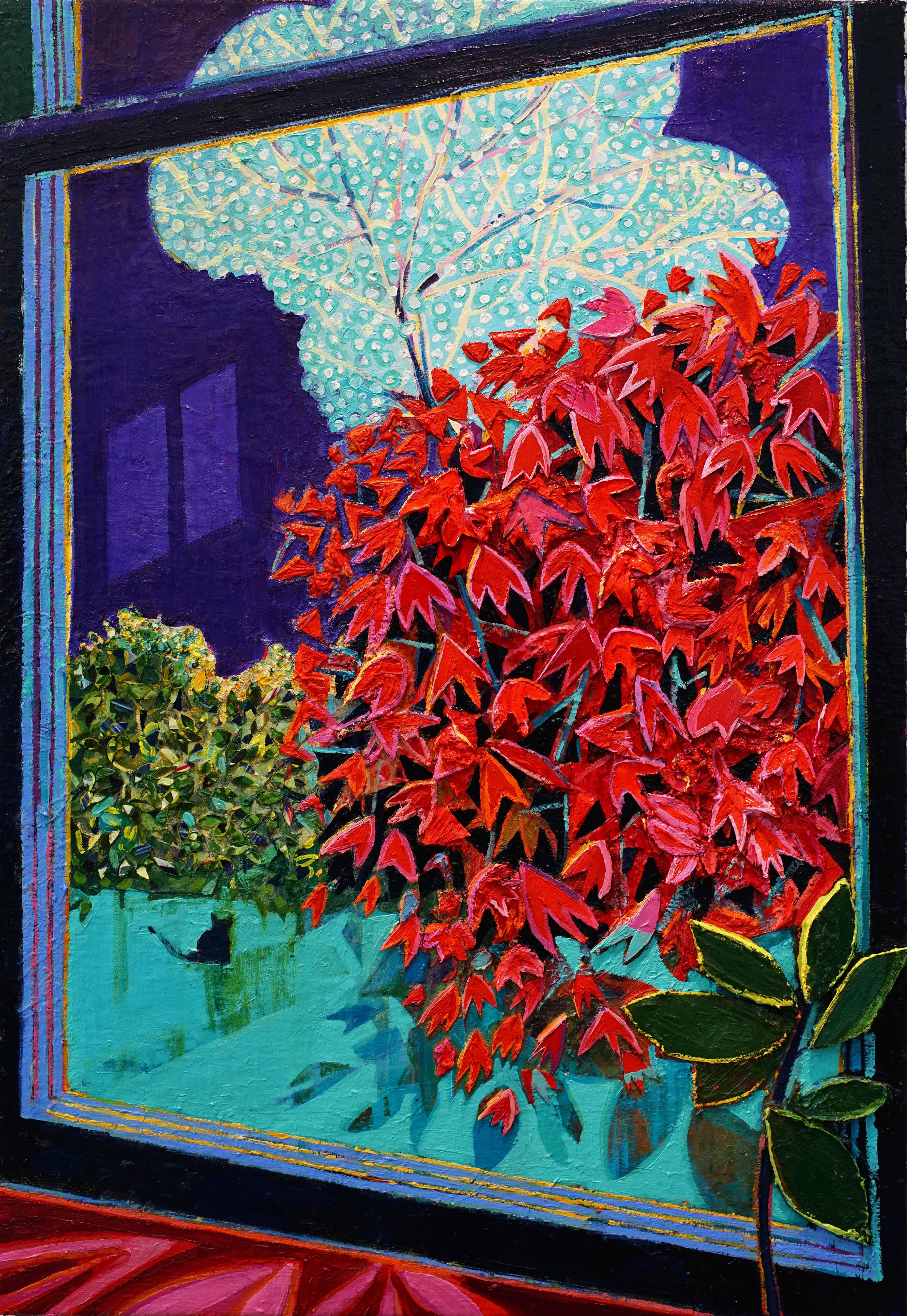 Gartenfenster – Mixed Media Art von Simon Mc Williams